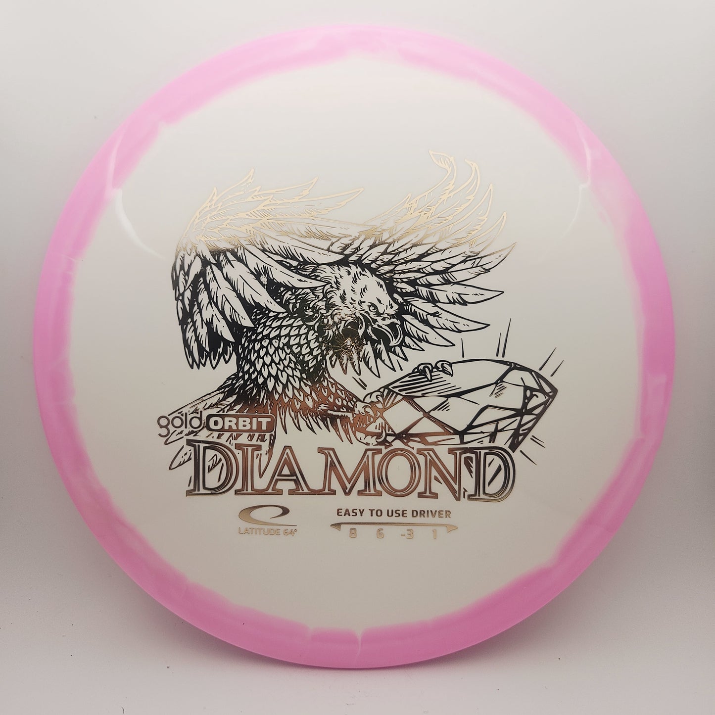 #15667 156g White / Pink Gold Orbit Diamond