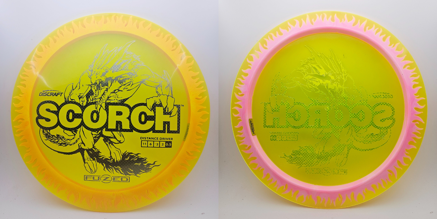 #15179 170-172g Orange / Pink, Flames Fuzed Scorch