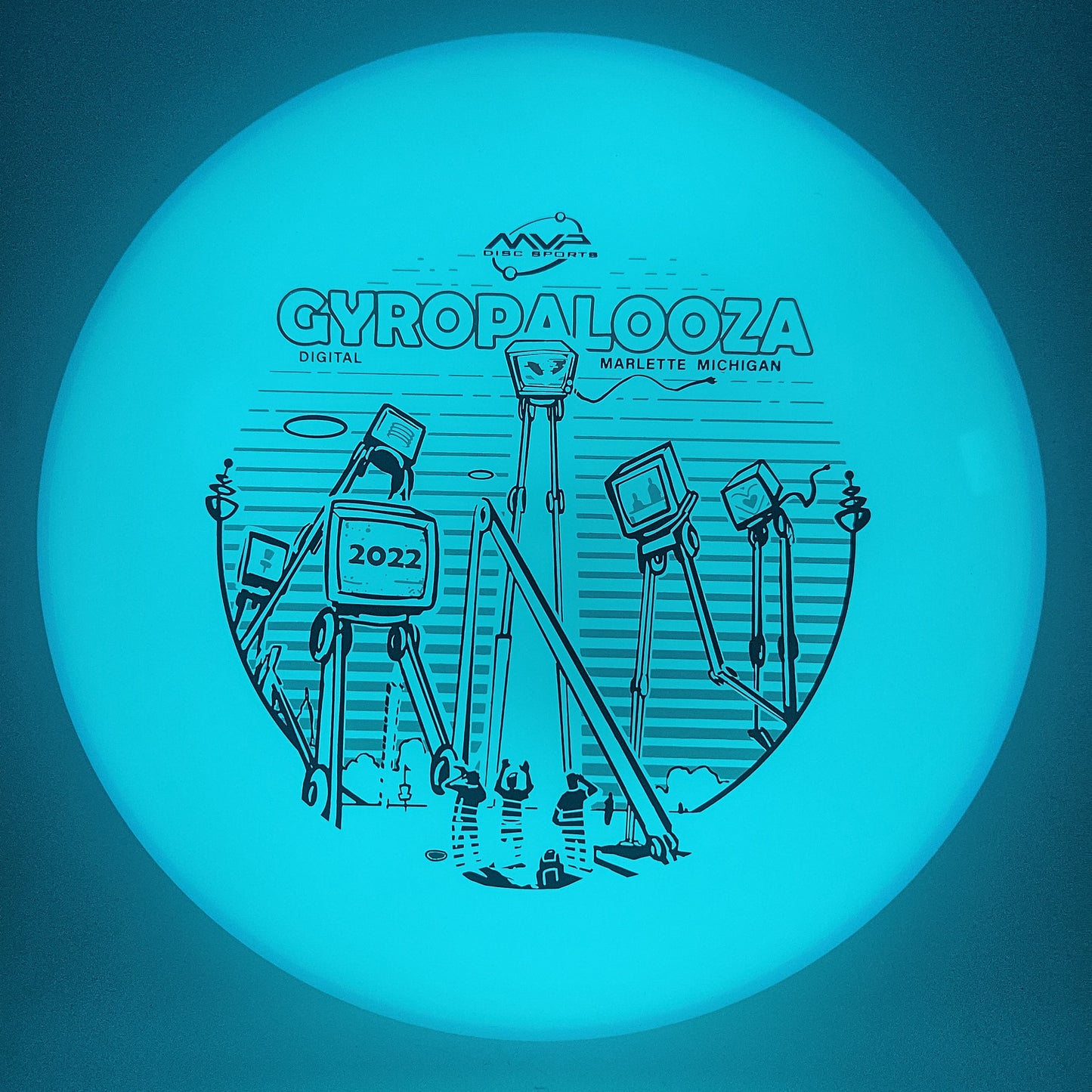 #10954 172g Aqua Plate / Aqua Rim, Gyropalooza 2022 Total Eclipse Proxy