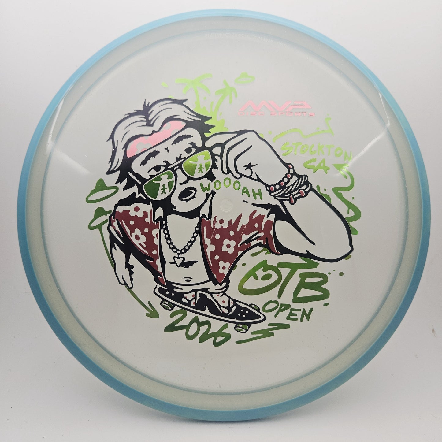 #18961 176g Clear / Teal, OTB Open Particle Proton Soft Hex - OTB Open