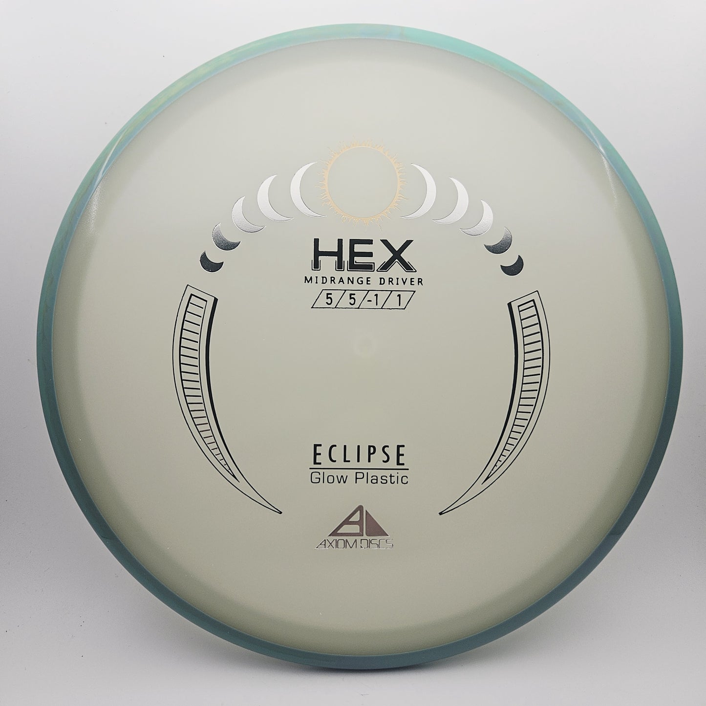 #15733 177g Glow / Teal Rim Eclipse Hex