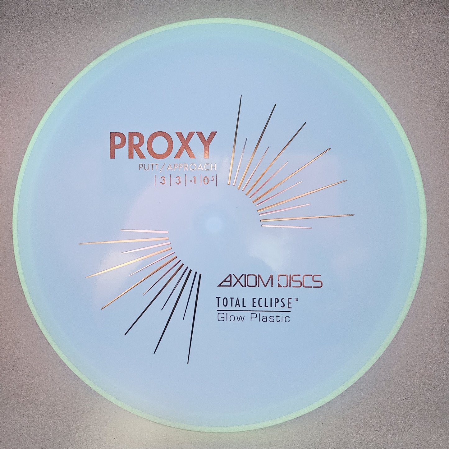 #12939 173g Blue Plate / Aqua Rim Total Eclipse Proxy