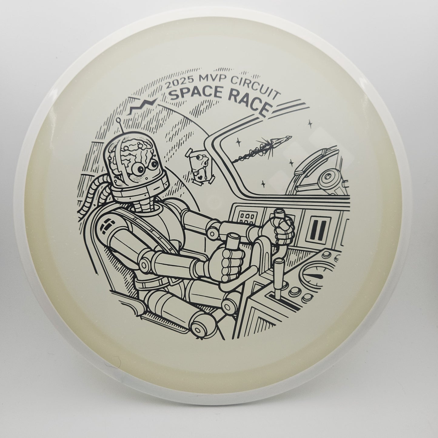 #17051 172g White / Blue Glow, Space Race 2025 Particle Eclipse Crave