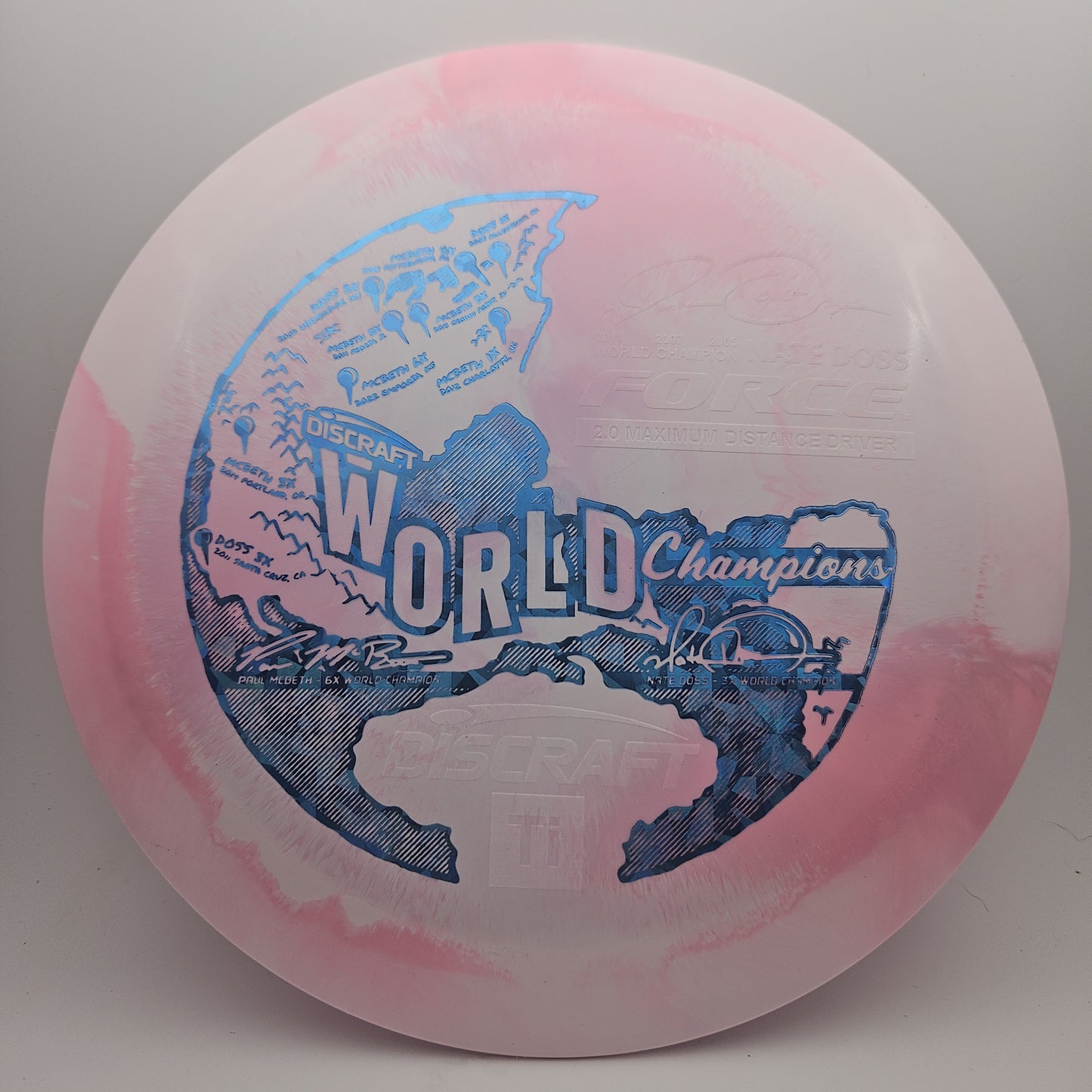 #6510 170-172g Pink, World Champions Titanium Force - McBeth and Doss World Champions