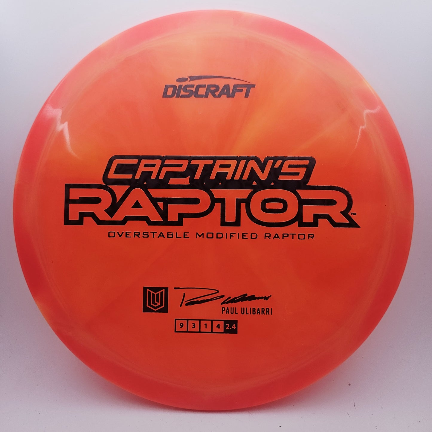 #16213 170-172g Orange, Paul Ulibarri Icon Series Z Swirl Captain's Raptor