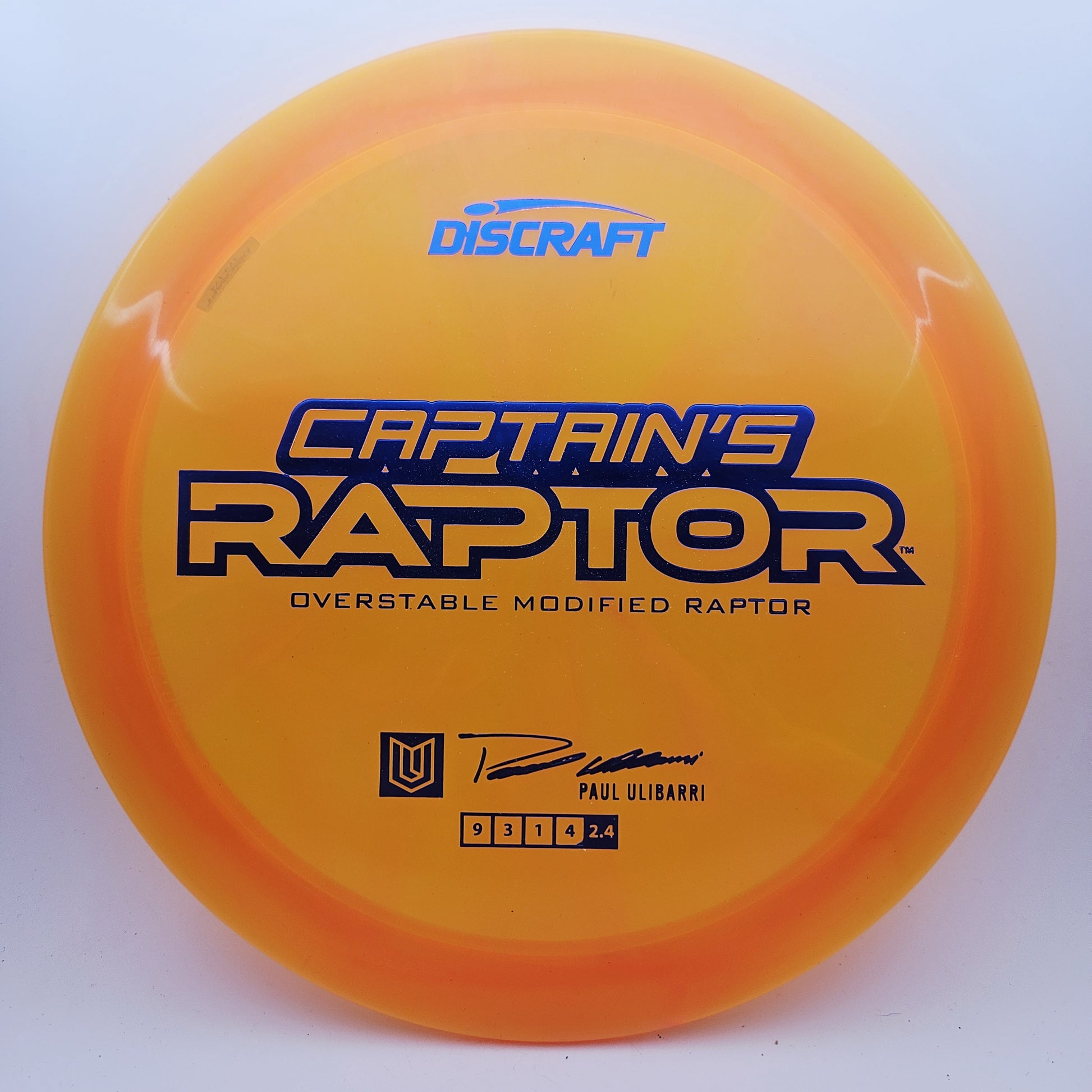 #16217 173-174g Orange, Paul Ulibarri Icon Series Z Swirl Captain's Raptor