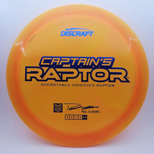 #16217 173-174g Orange, Paul Ulibarri Icon Series Z Swirl Captain's Raptor
