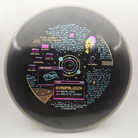 #20663 173g Black / Aqua Glow, Gyropalooza Eclipse R2 Neutron Hex - Gyropalooza