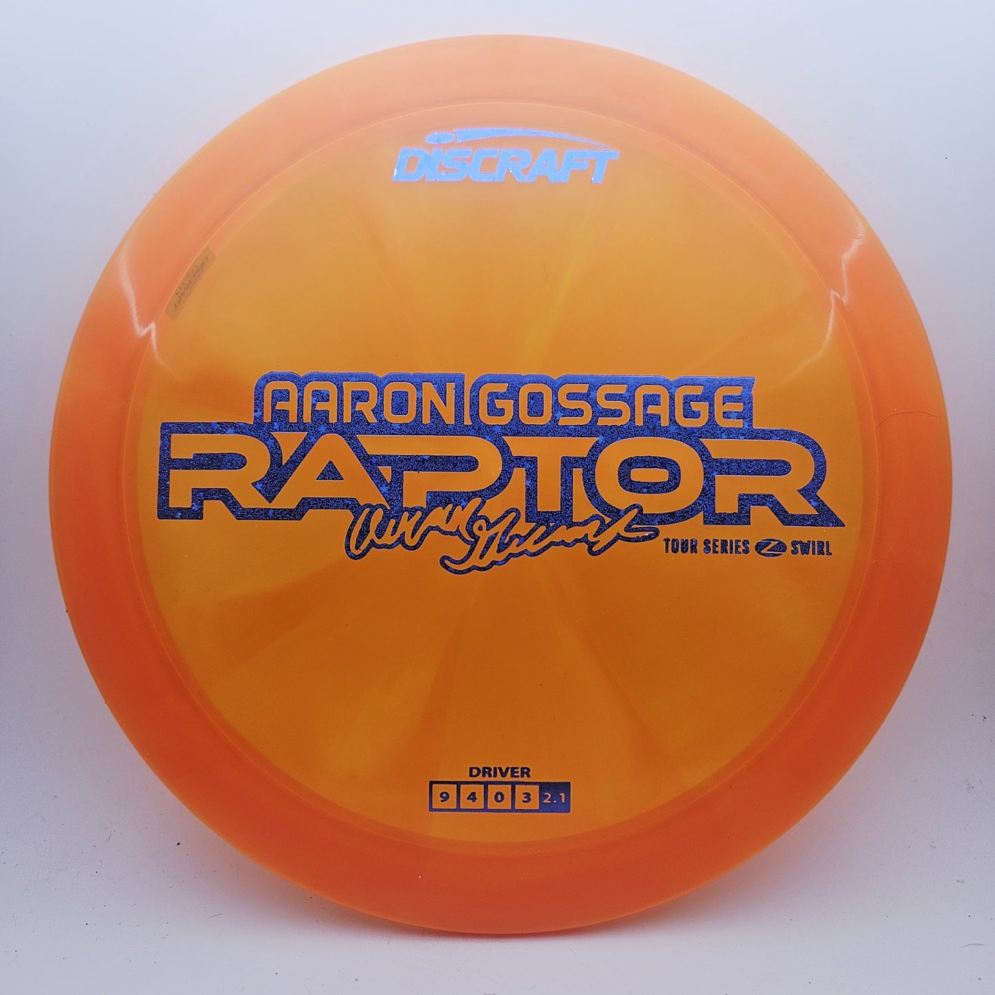 #17735 173-174g Orange, Aaron Gossage Tour Series Z Swirl Raptor - Aaron Gossage Tour Series