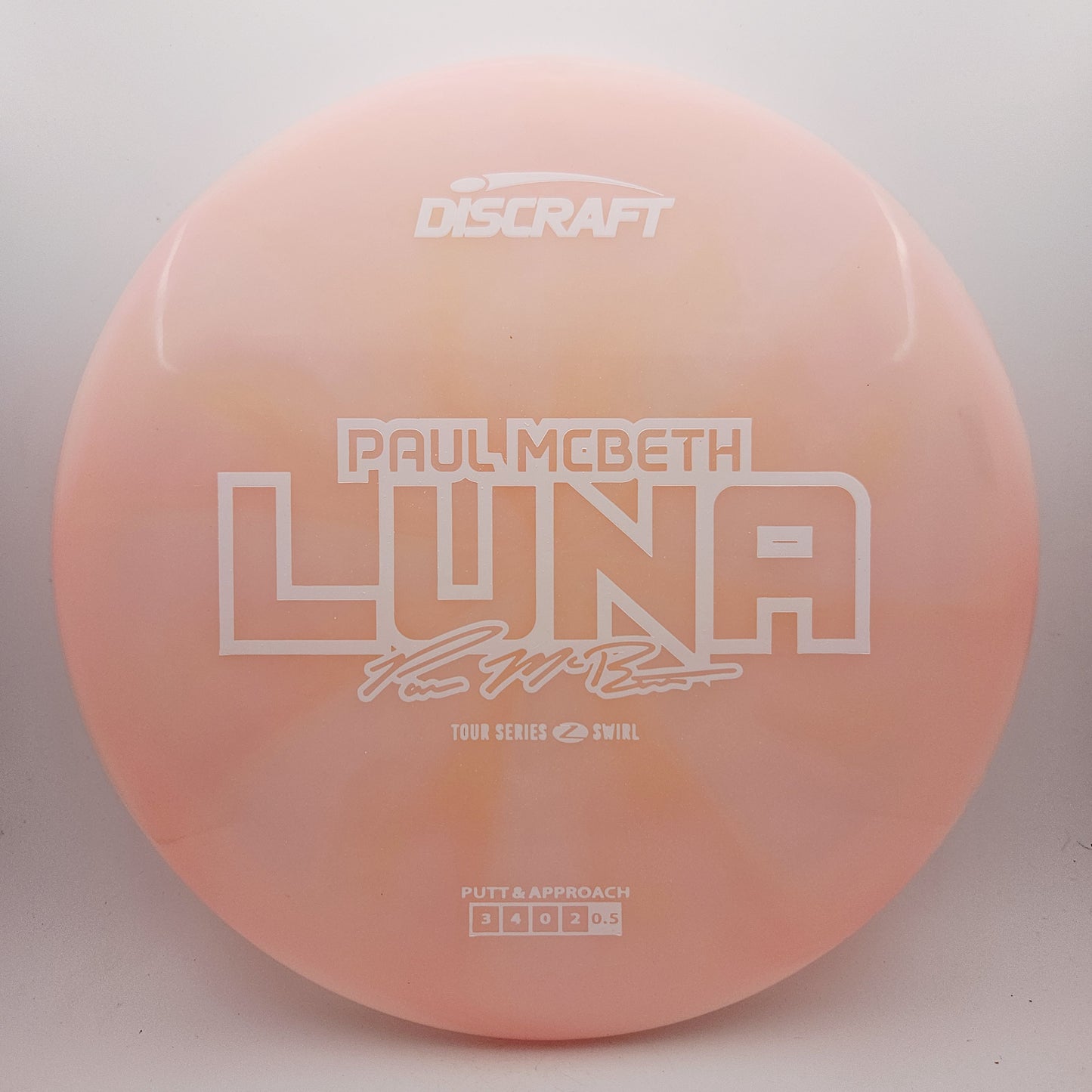 #13565 173-174g Peach, Paul Mcbeth Tour Series 2025 Z Swirl Luna