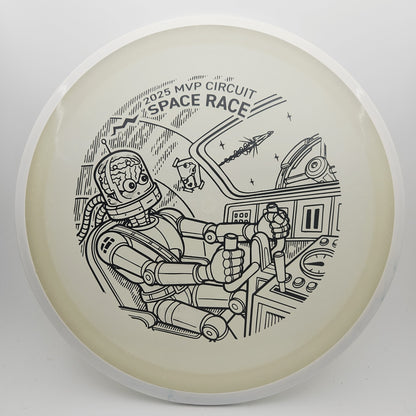 #17059 174g White / Blue Glow, Space Race 2025 Particle Eclipse Crave