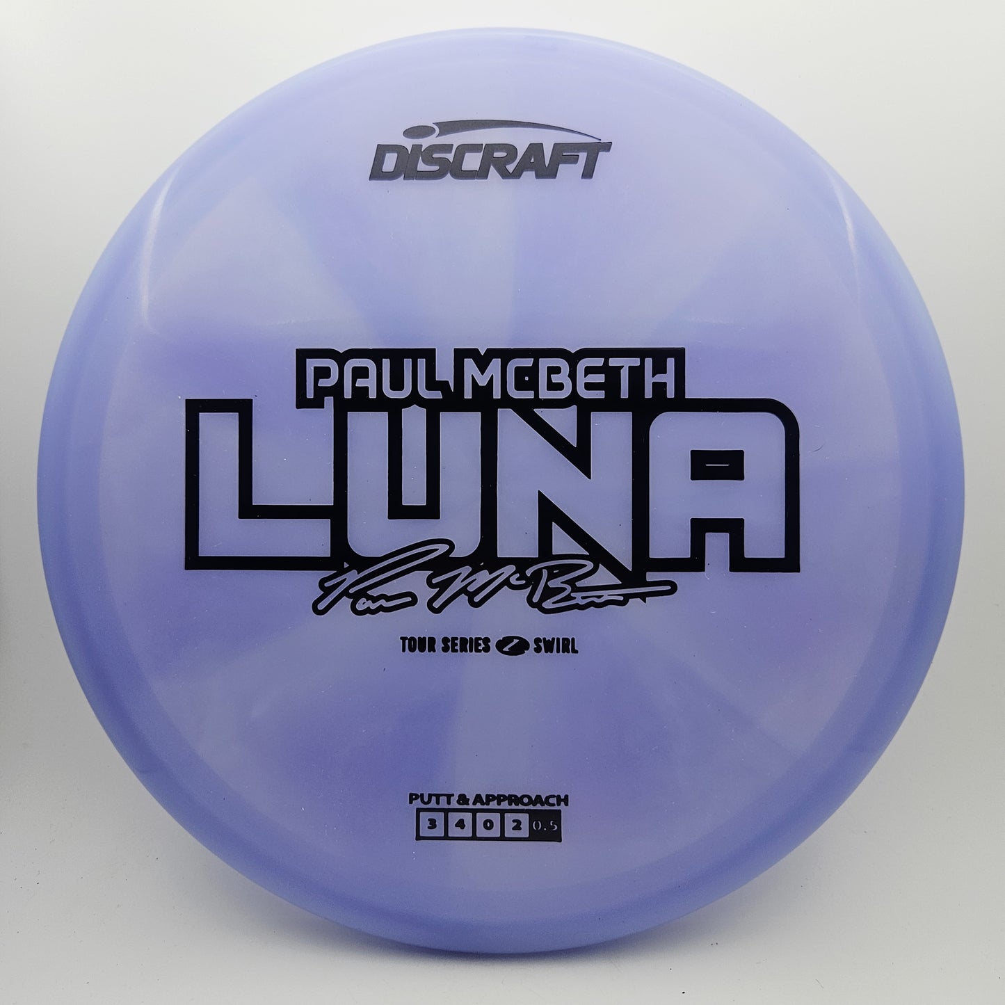 #16198 173-174g Purple, Paul McBeth Tour Series Z Swirl Luna