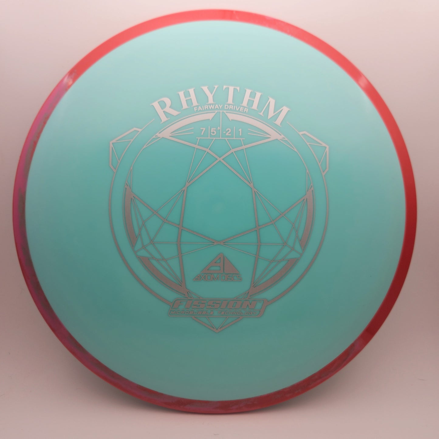 #10315 174g Teal / Red Fission Rhythm