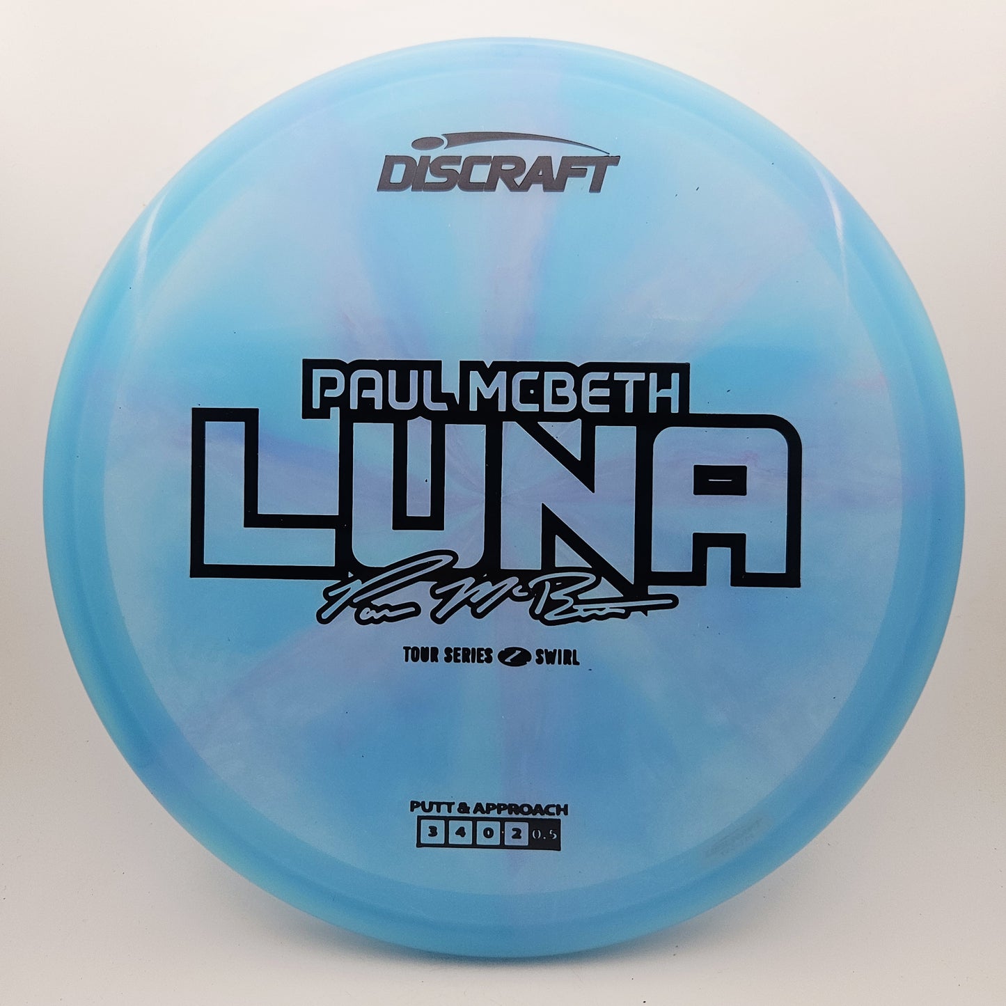 #16195 173-174g Blue, Paul McBeth Tour Series Z Swirl Luna