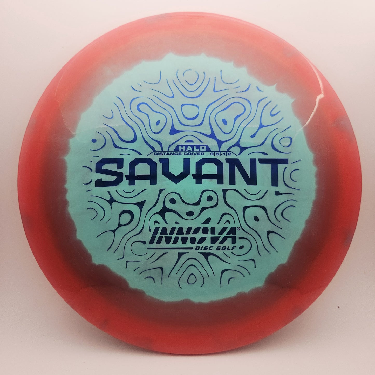 #18069 171g Teal / Red Halo Star Savant