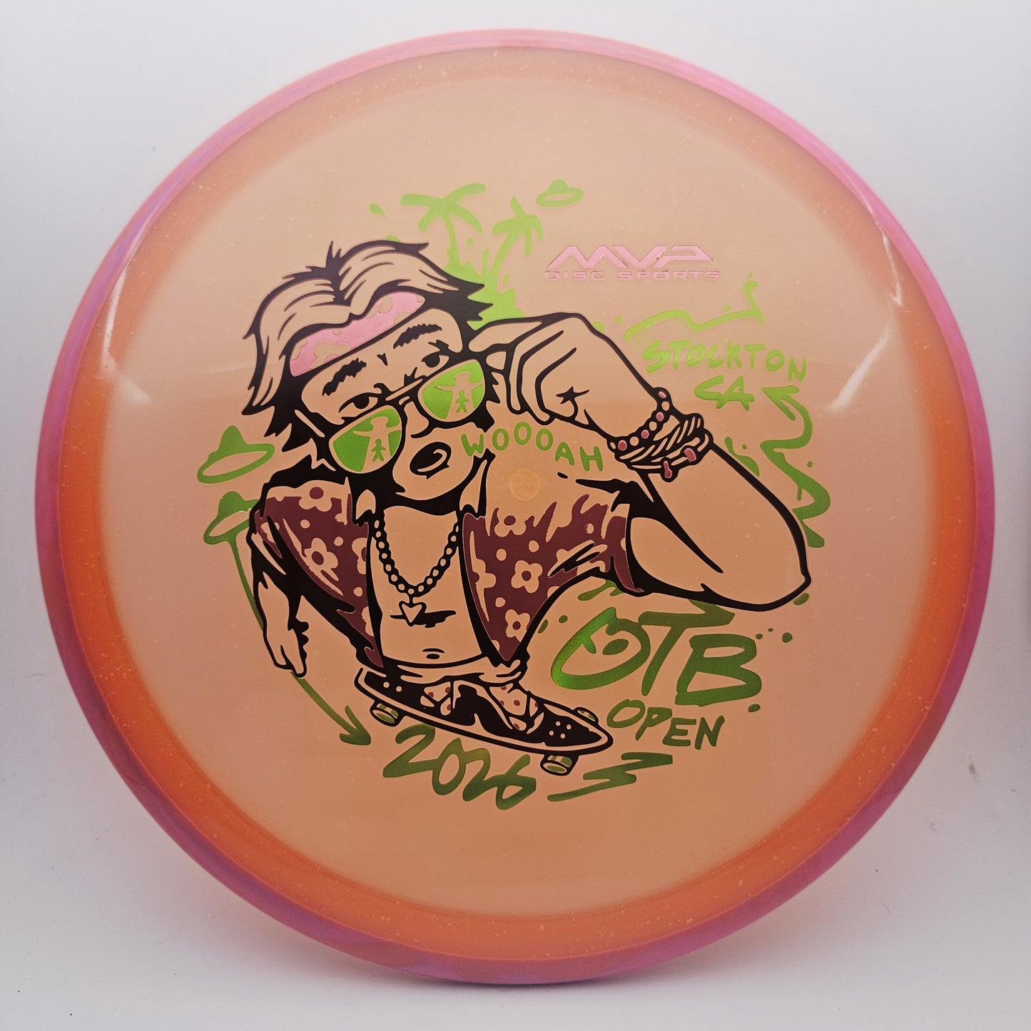 #18958 174g Orange / Pink, OTB Open Particle Proton Soft Hex - OTB Open