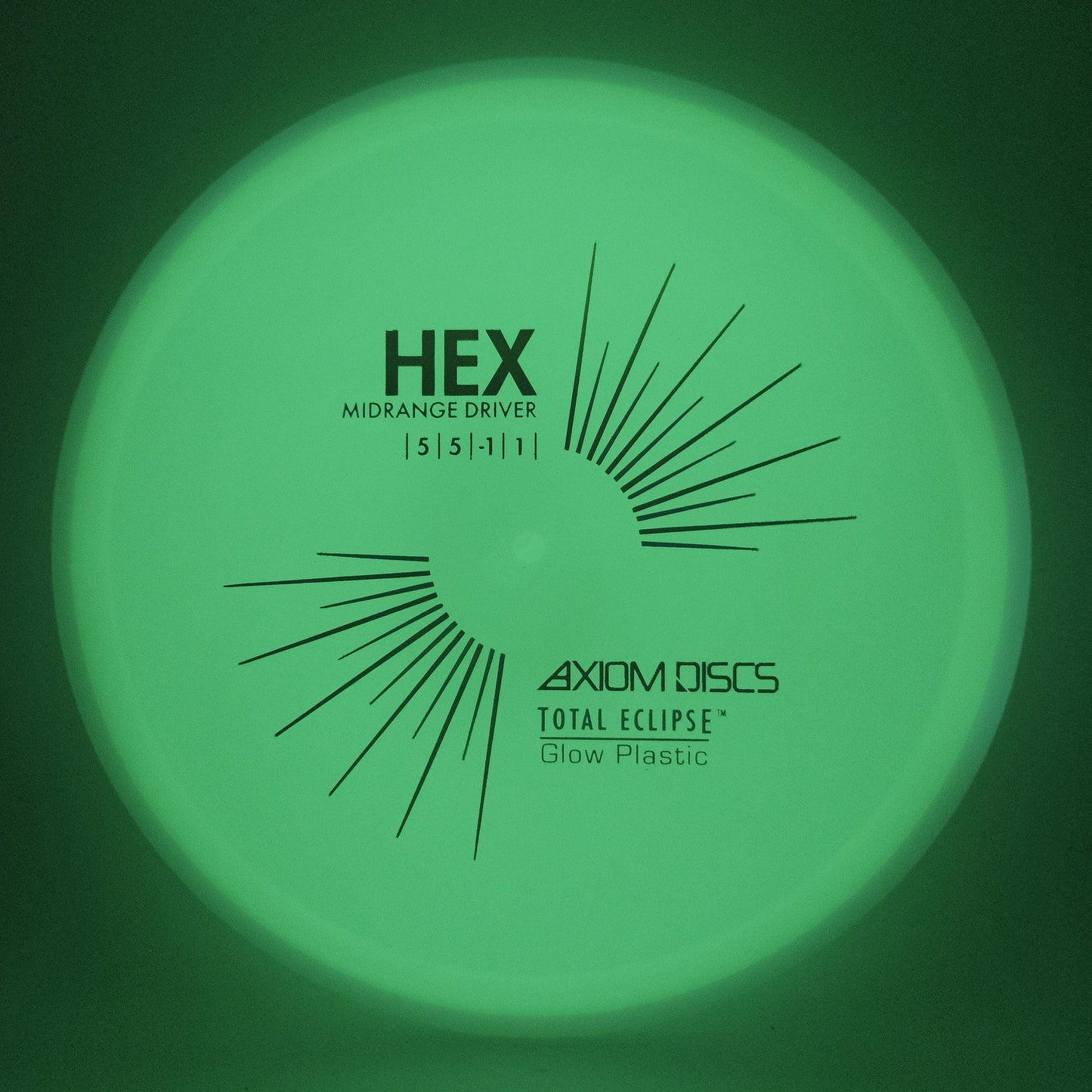 #13463 175g Green Plate / White Rim Total Eclipse Hex