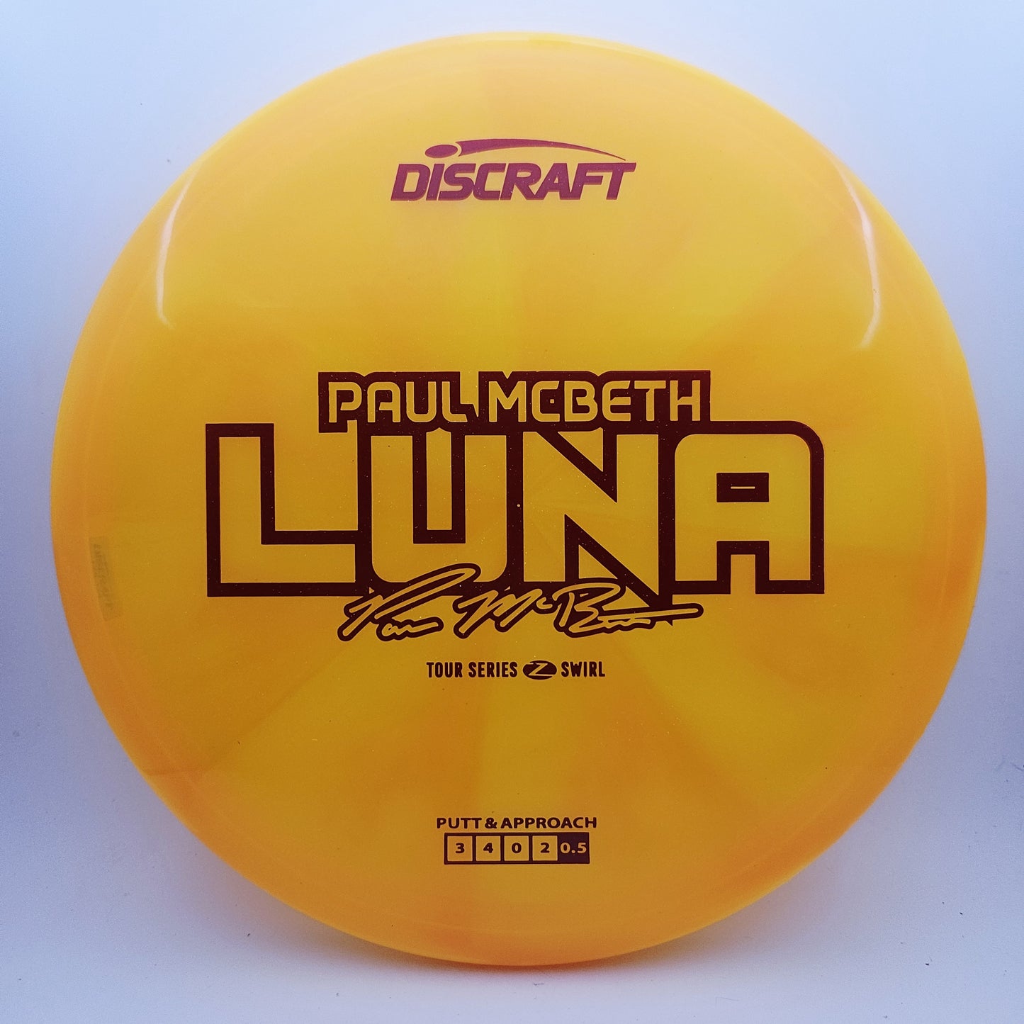 #13563 173-174g Orange, Paul Mcbeth Tour Series 2025 Z Swirl Luna