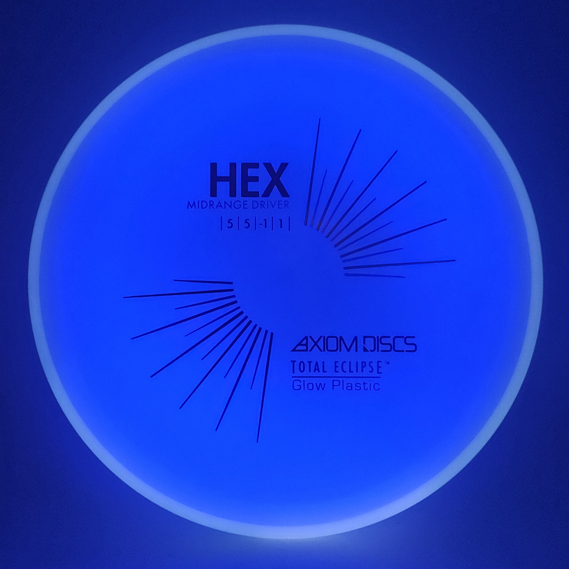 #13462 174g Purple Plate / White Rim Total Eclipse Hex