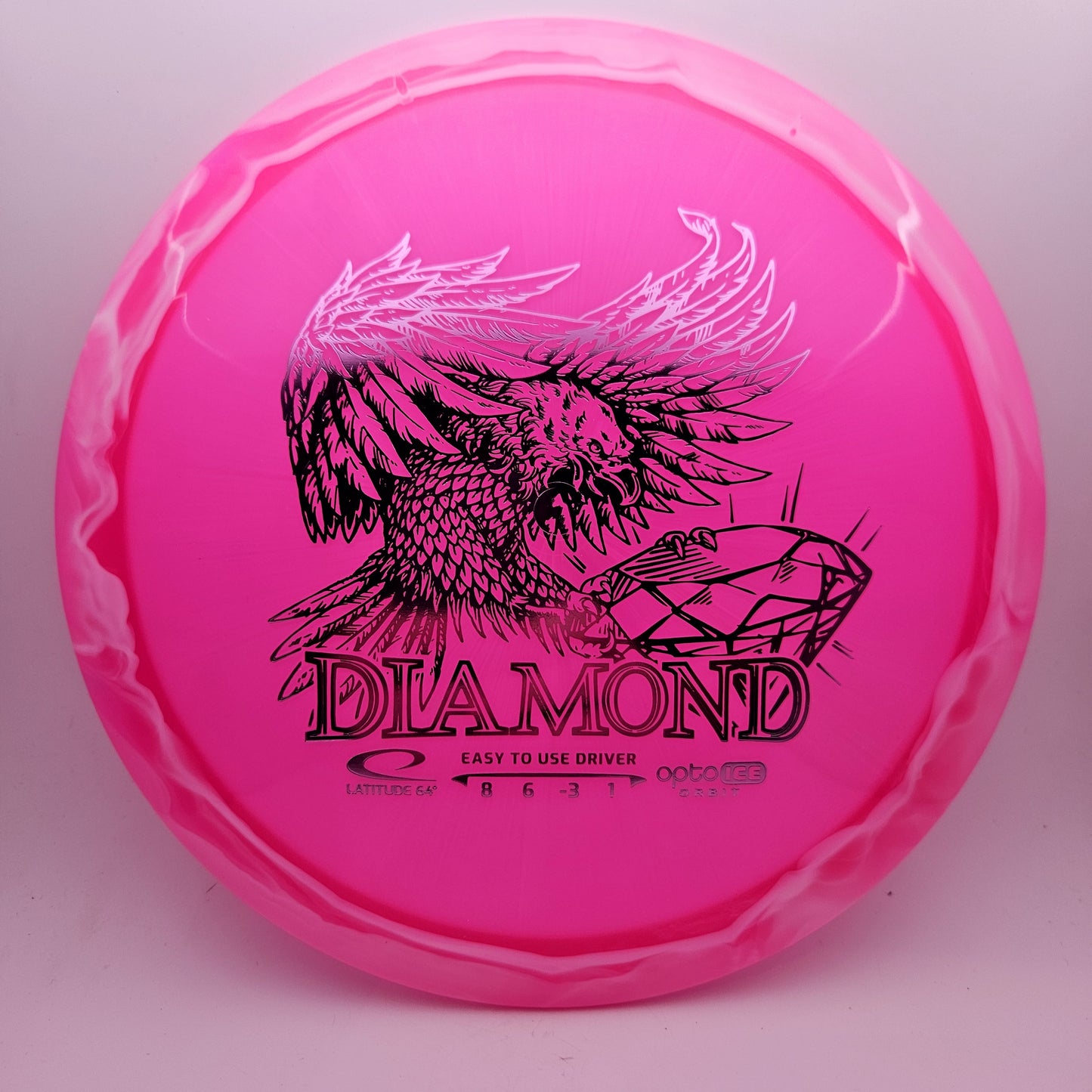 #9725 155g Pink / White Opto-Ice Orbit Diamond