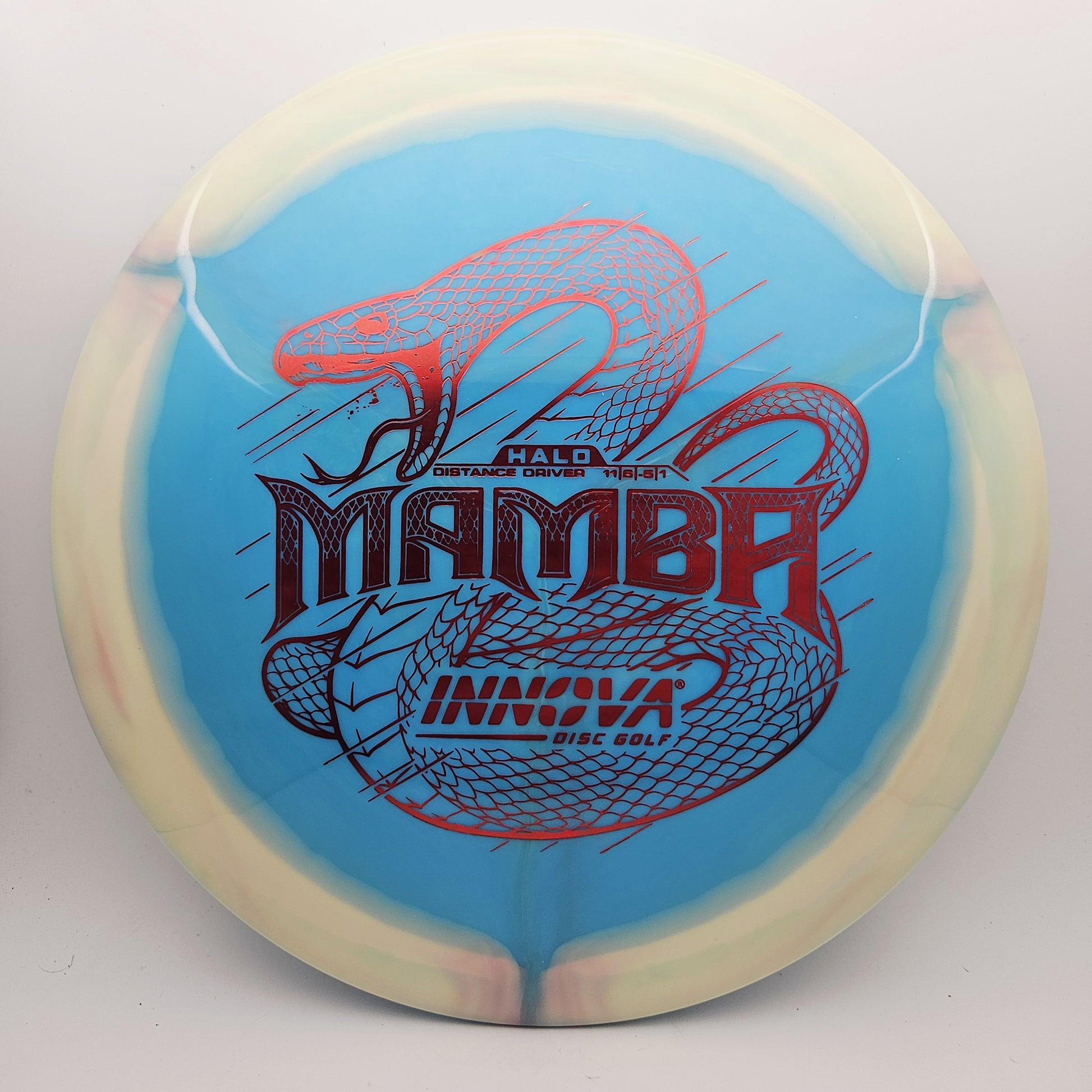 #14775 161g Blue / White Halo Star Mamba