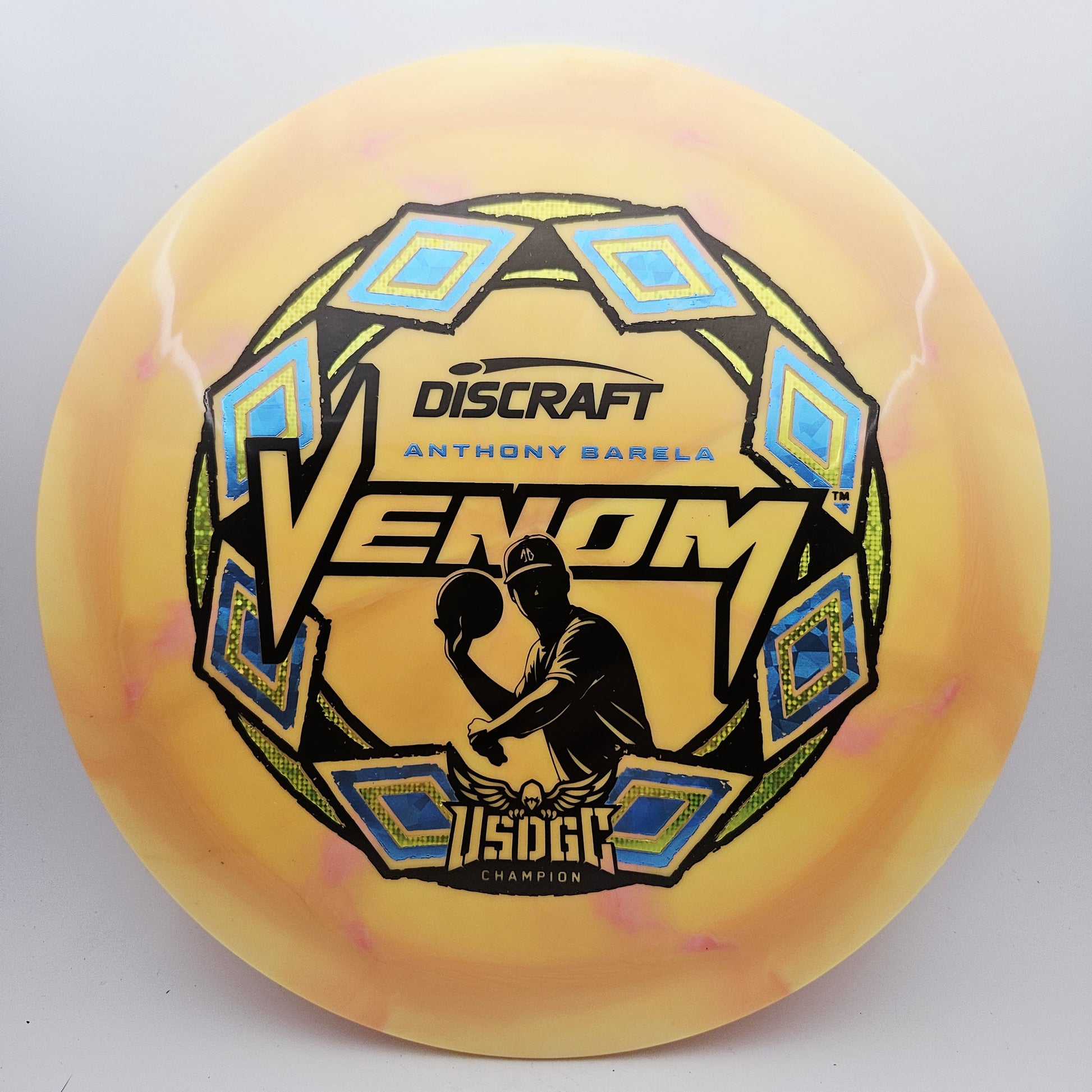 #16532 173-174g Orange, Anthony Barela USDGC Champion ESP Swirl Venom