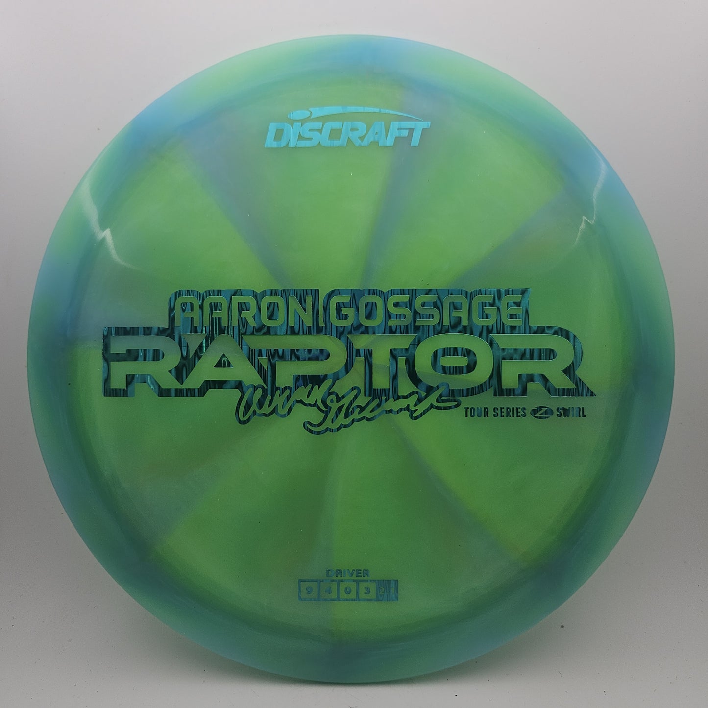 #16210 173-174g Green / Blue, Aaron Gossage Tour Series Z Swirl Raptor