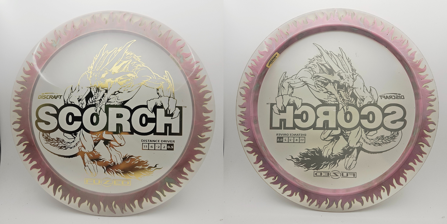 #15180 170-172g Clear / Pink, Flames Fuzed Scorch