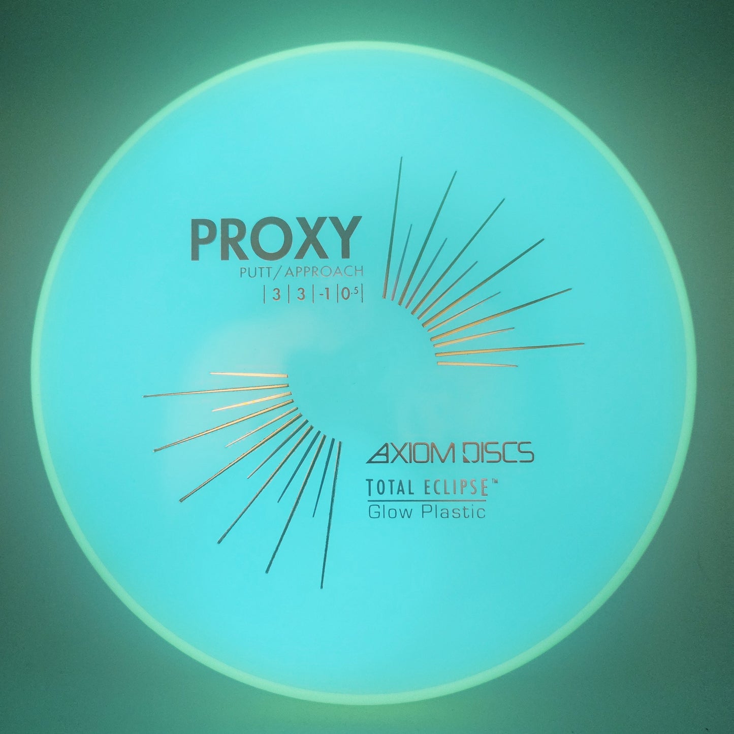 #12934 173g Aqua Plate / Green Rim Total Eclipse Proxy