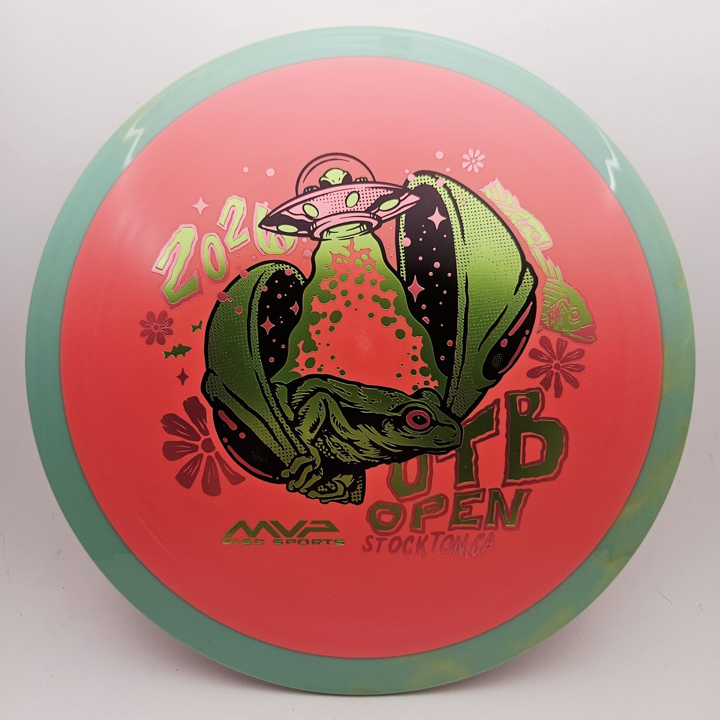 #18494 174g Red / Teal, OTB Open Fission Delirium - OTB Open