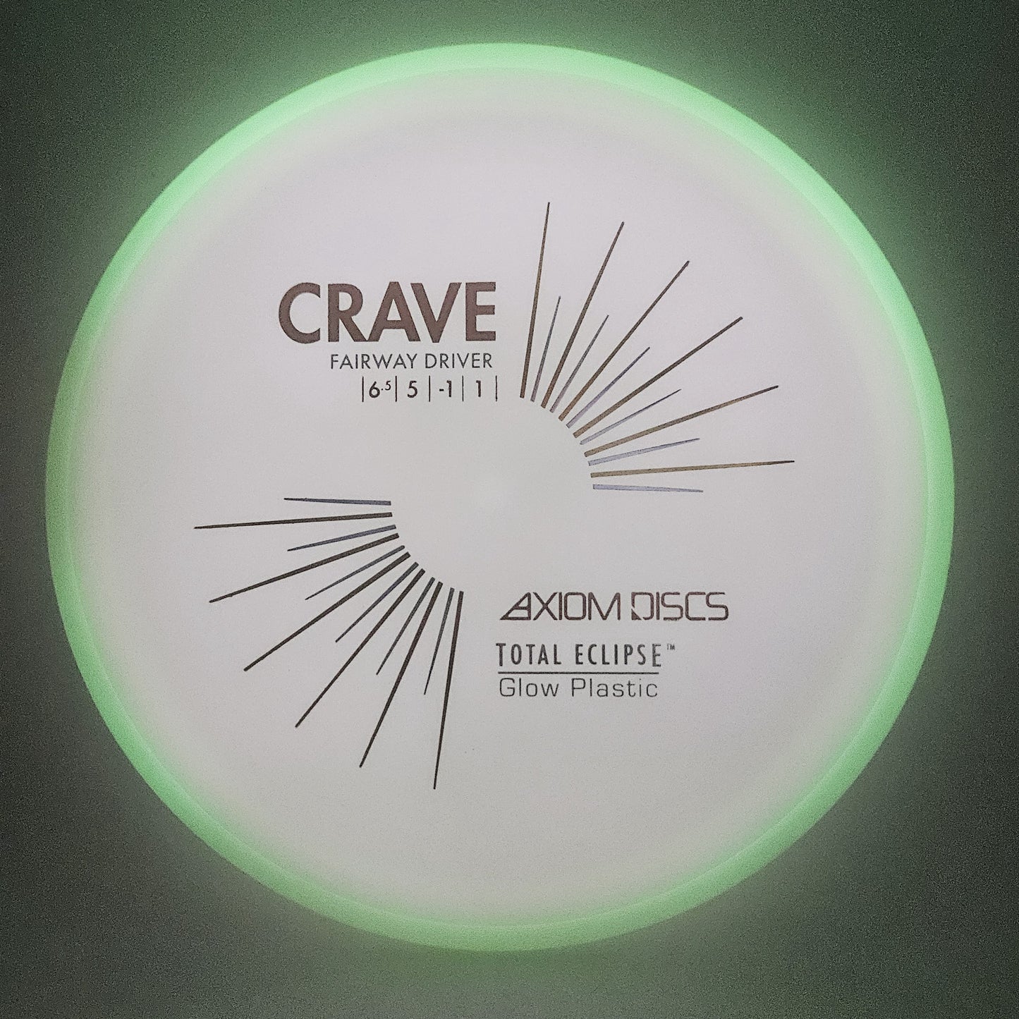 #17339 167g White Plate / Green Rim Total Eclipse Crave