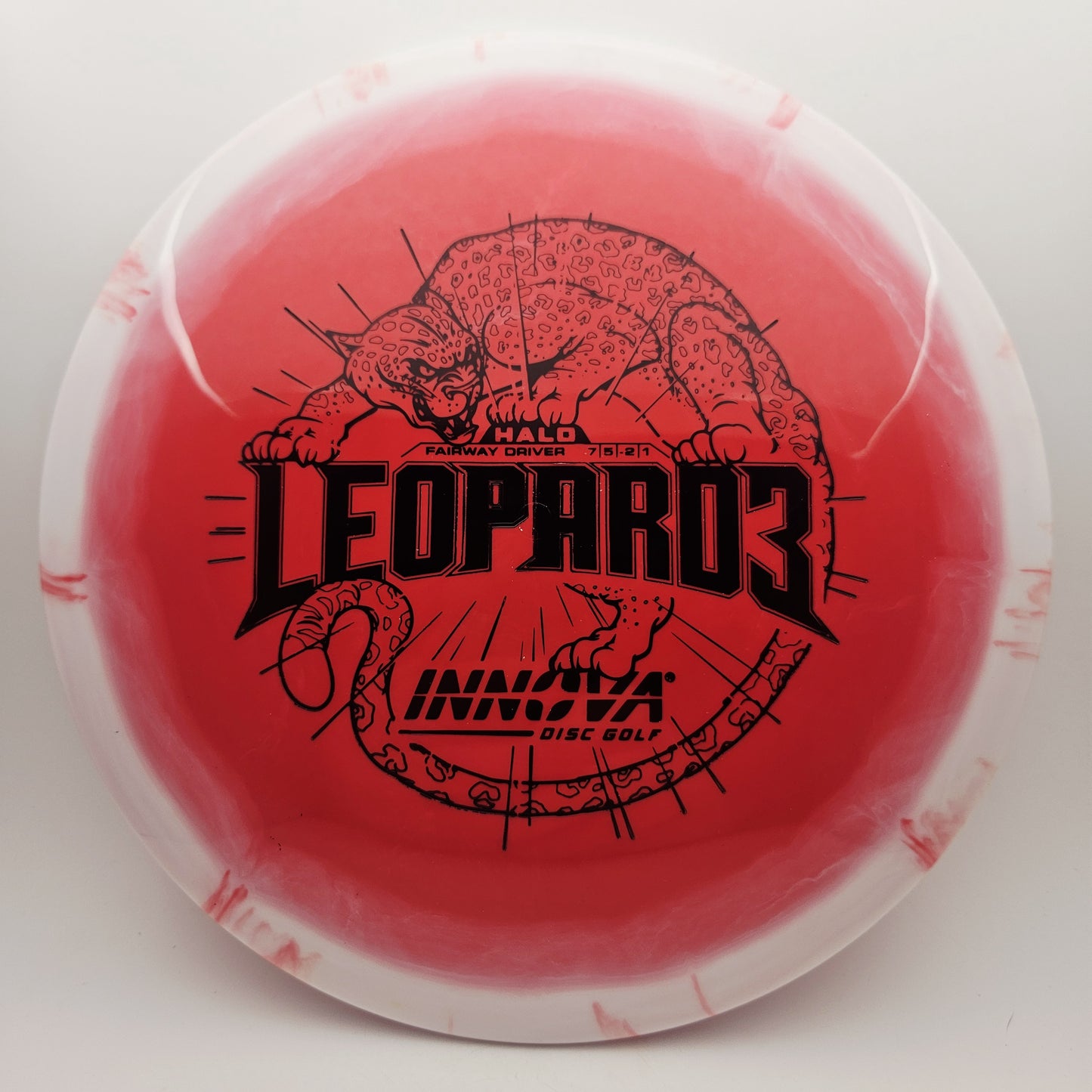 #15909 163g Red / White Halo Star Leopard3