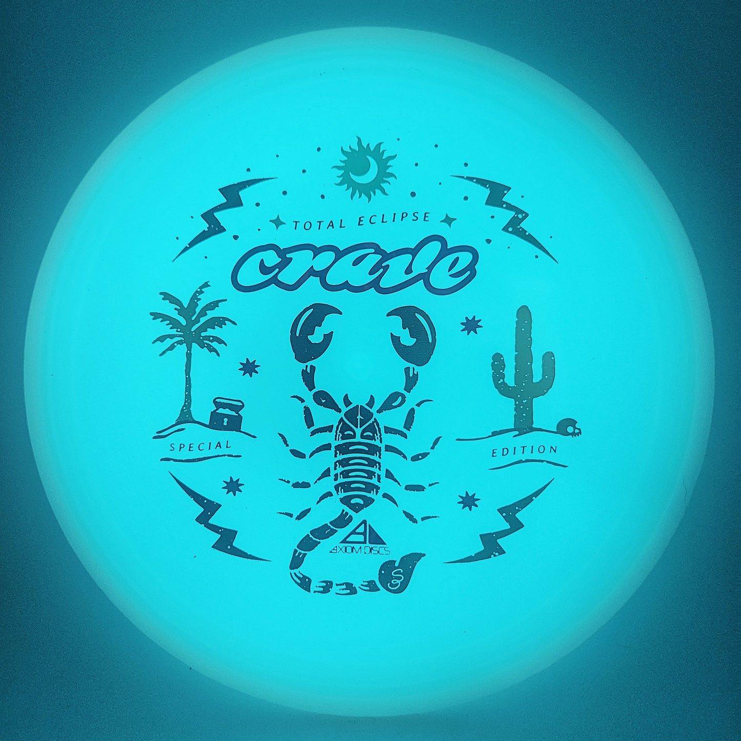 #17344 170g Aqua Plate / White Rim SE Total Eclipse Crave