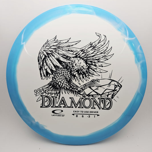 #15260 155g White / Blue Gold Orbit Diamond