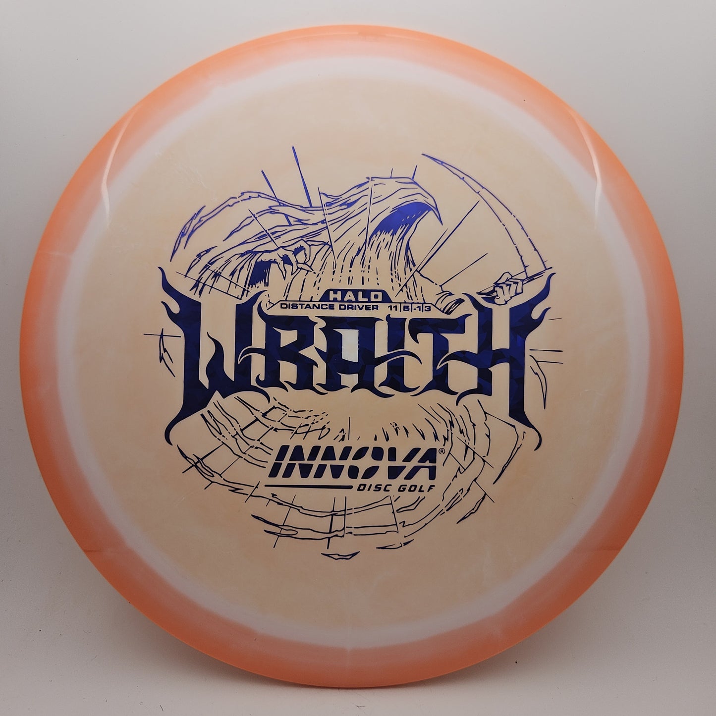 #9473 171g White / Orange Halo Star Wraith