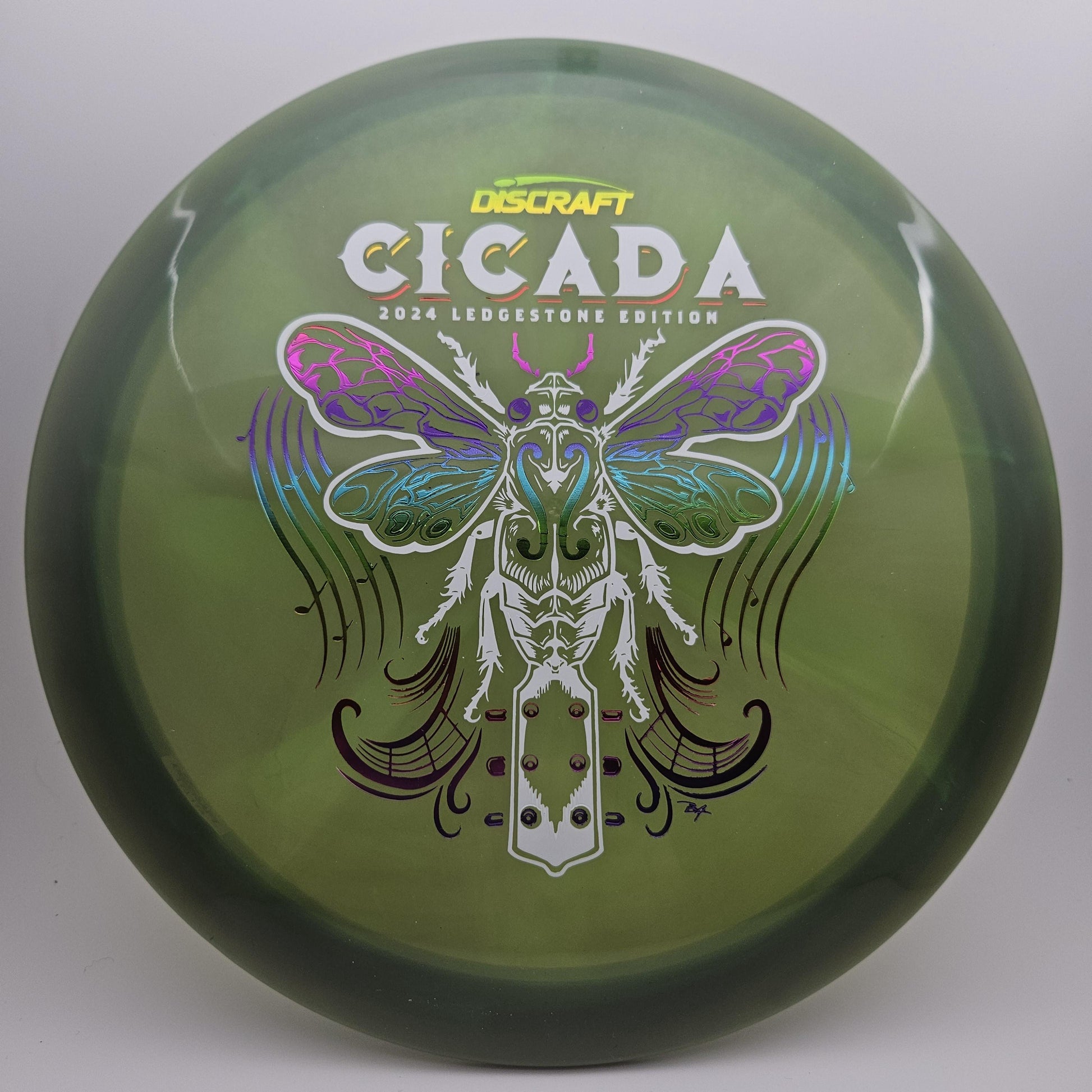 #5563 173-174g Green, Ledgestone 2024 Z Swirl Cicada - Ledgestone 2024