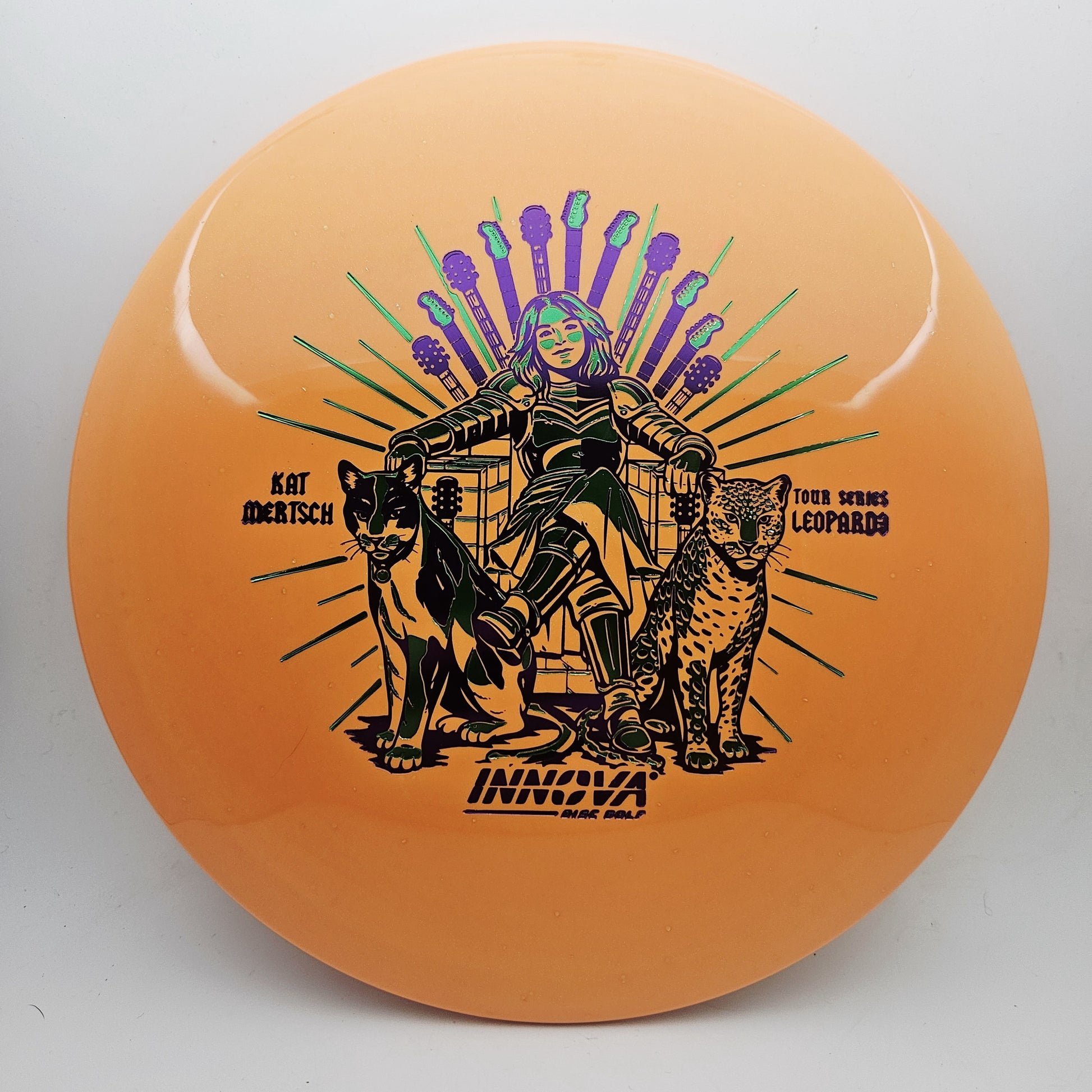 #19196 172g Orange, Kat Mertsch Tour Series Metal Flake Star Leopard3 - Kat Mertsch Tour Series