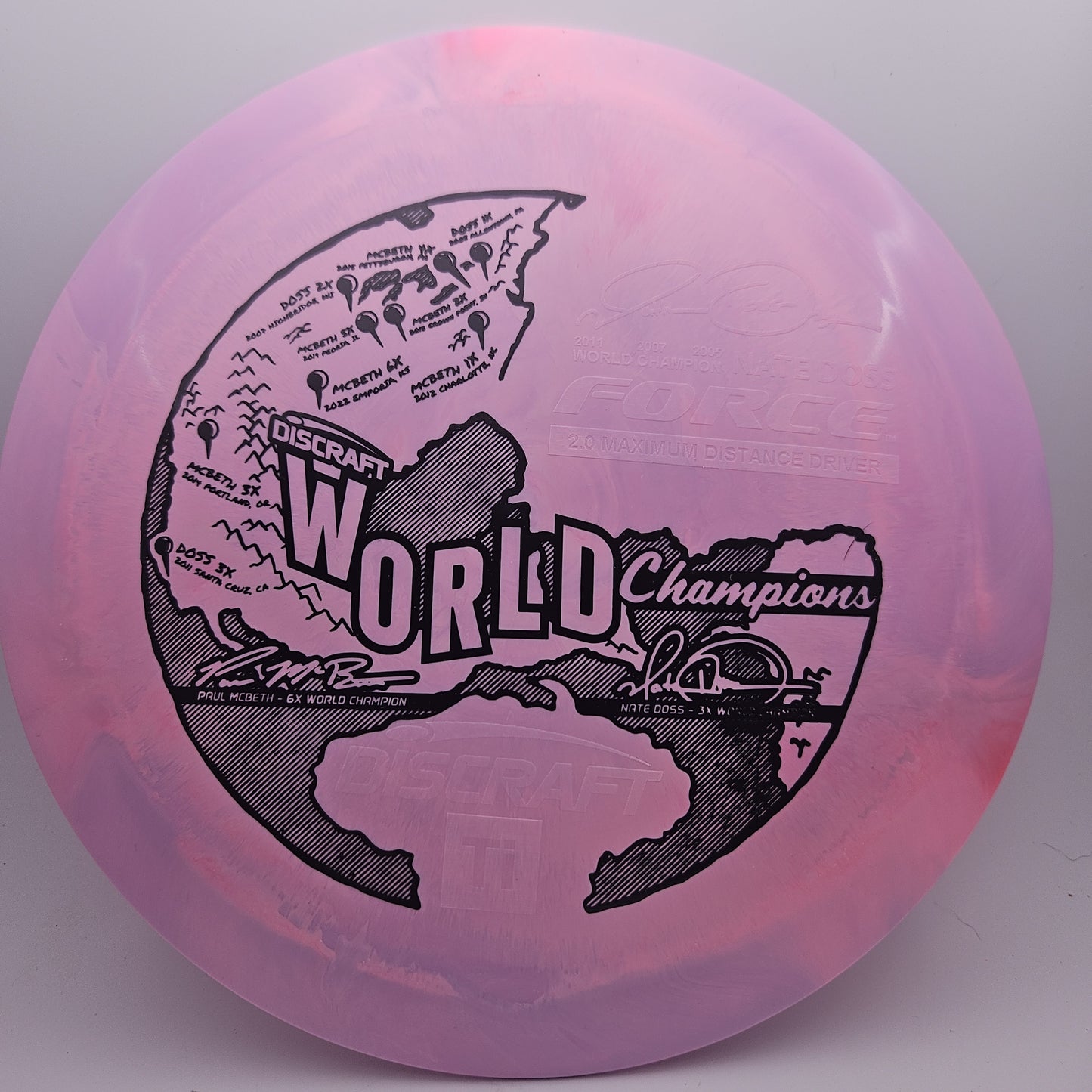 #6512 170-172g Pink, World Champions Titanium Force - McBeth and Doss World Champions