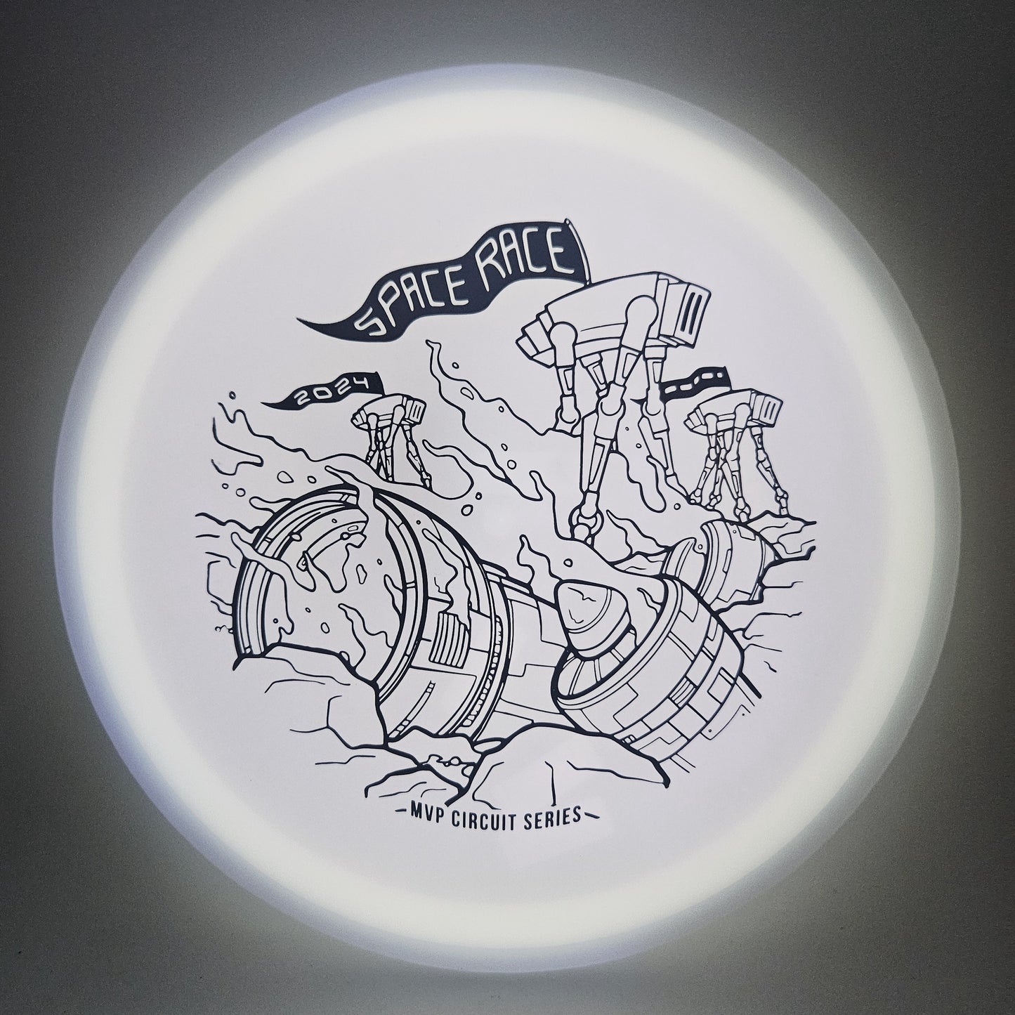 #14809 170g White Plate / Purple Rim, Space Race 2024 Total Eclipse Crave