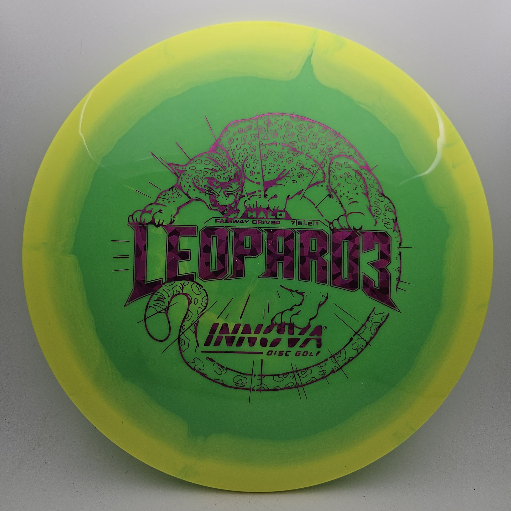 #9523 171g Green / Yellow Halo Star Leopard3