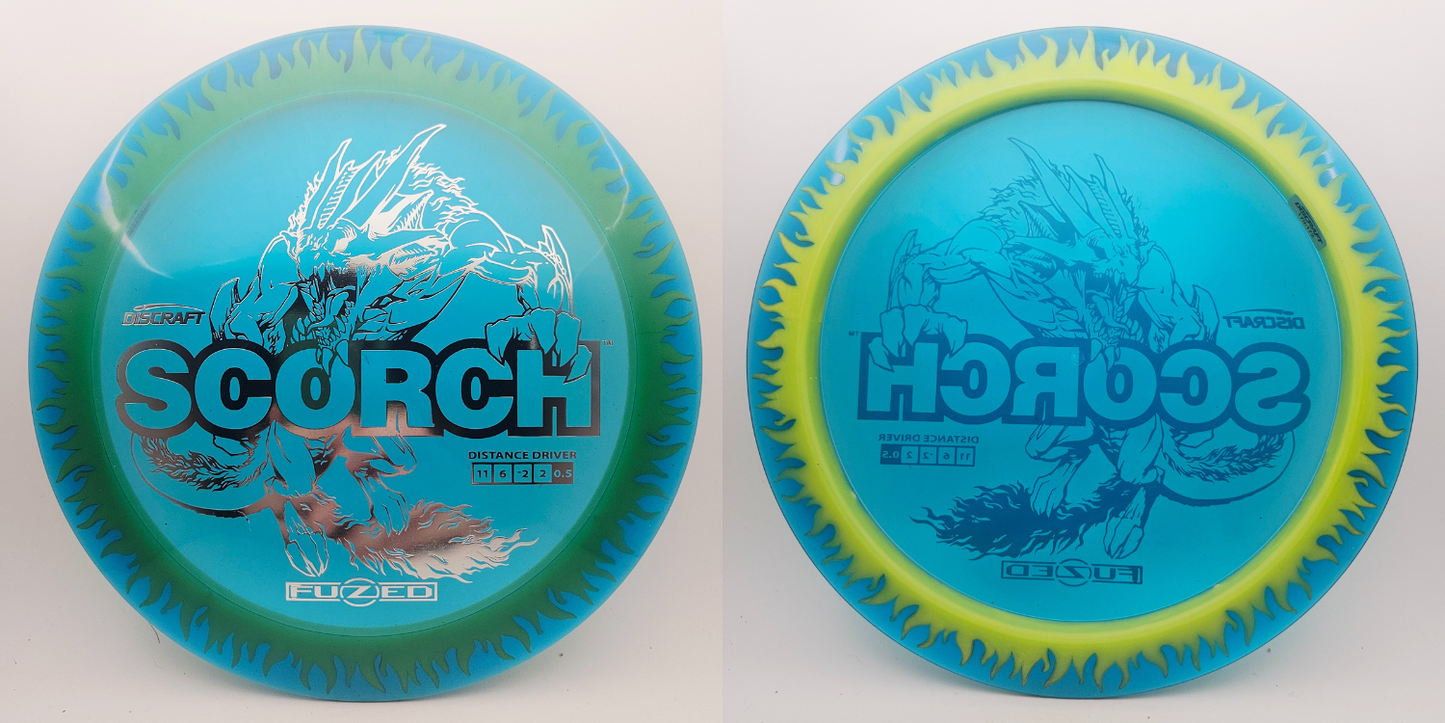 #17541 170-172g Blue / Yellow, Flames FuZed Scorch - Flames