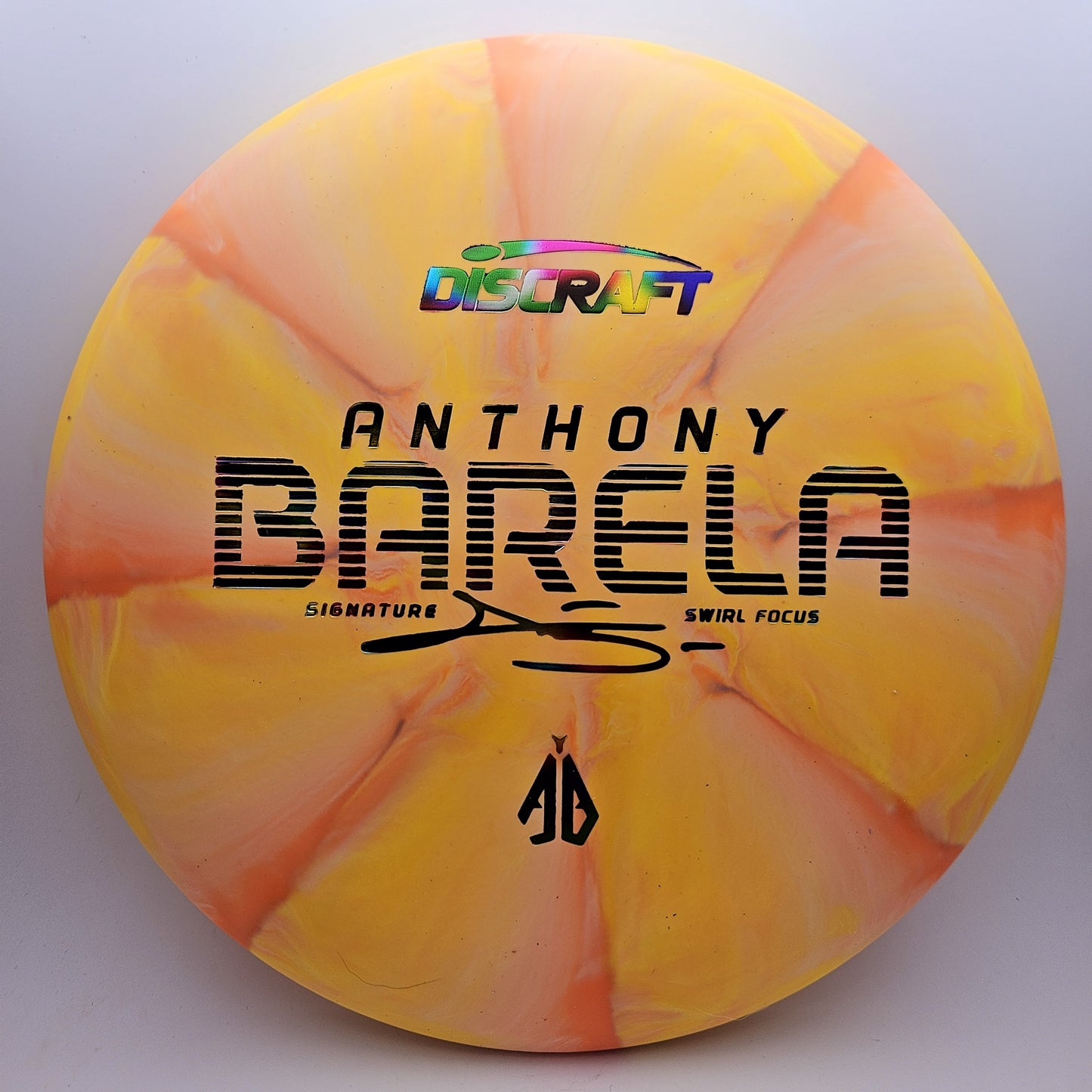 #10071 173-174g Orange, Anthony Barela CT Swirl Focus