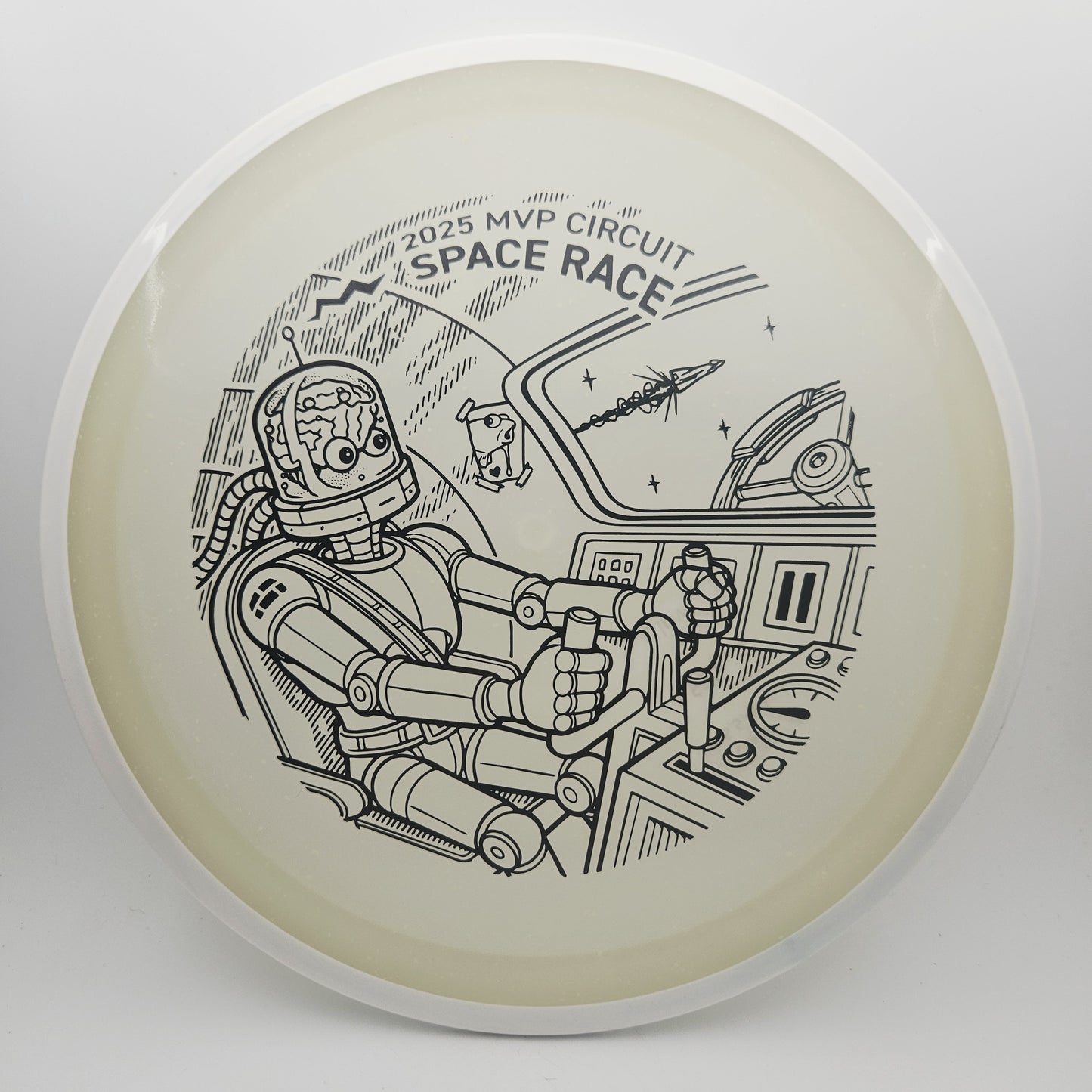 #17048 172g White / Blue Glow, Space Race 2025 Particle Eclipse Crave