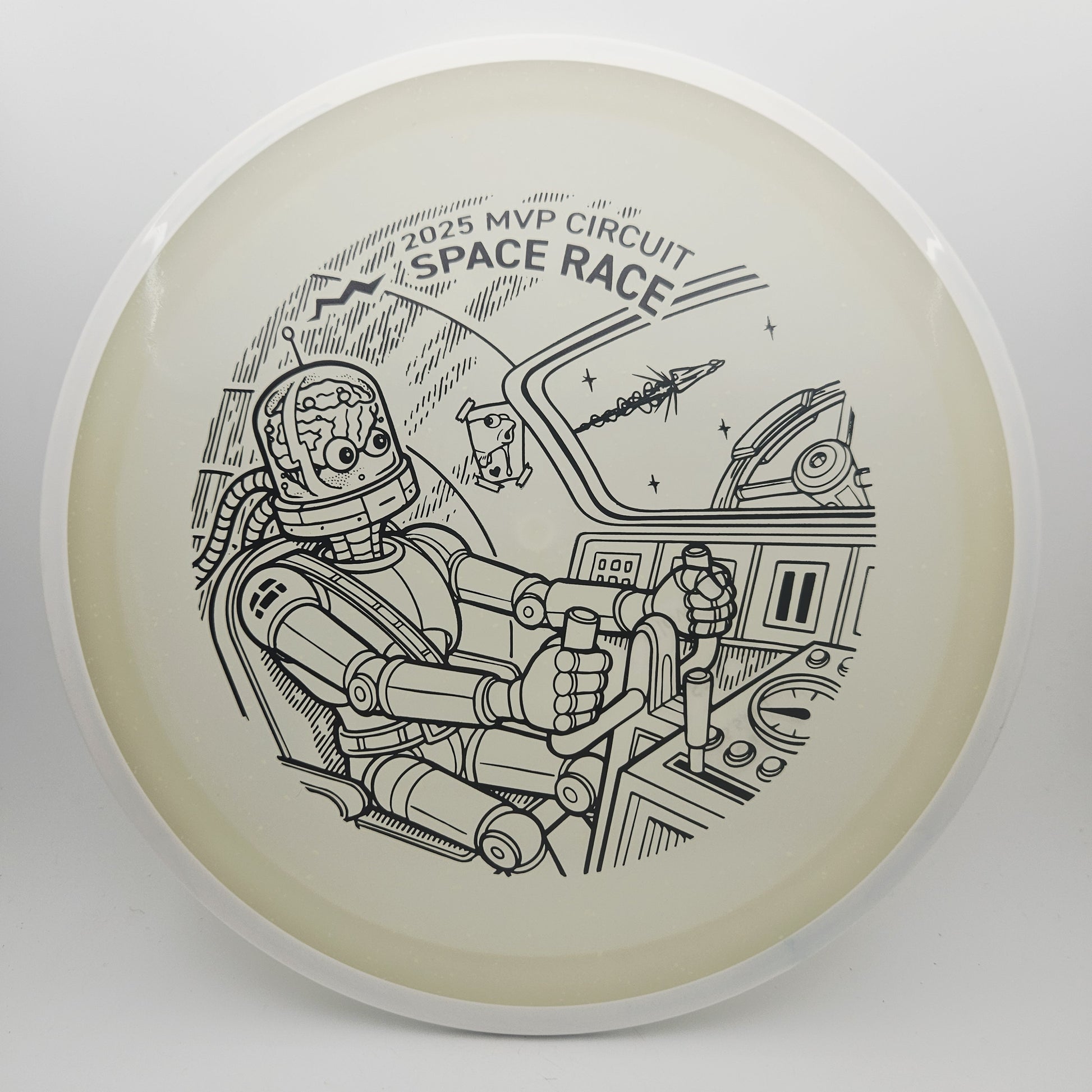 #17048 172g White / Blue Glow, Space Race 2025 Particle Eclipse Crave