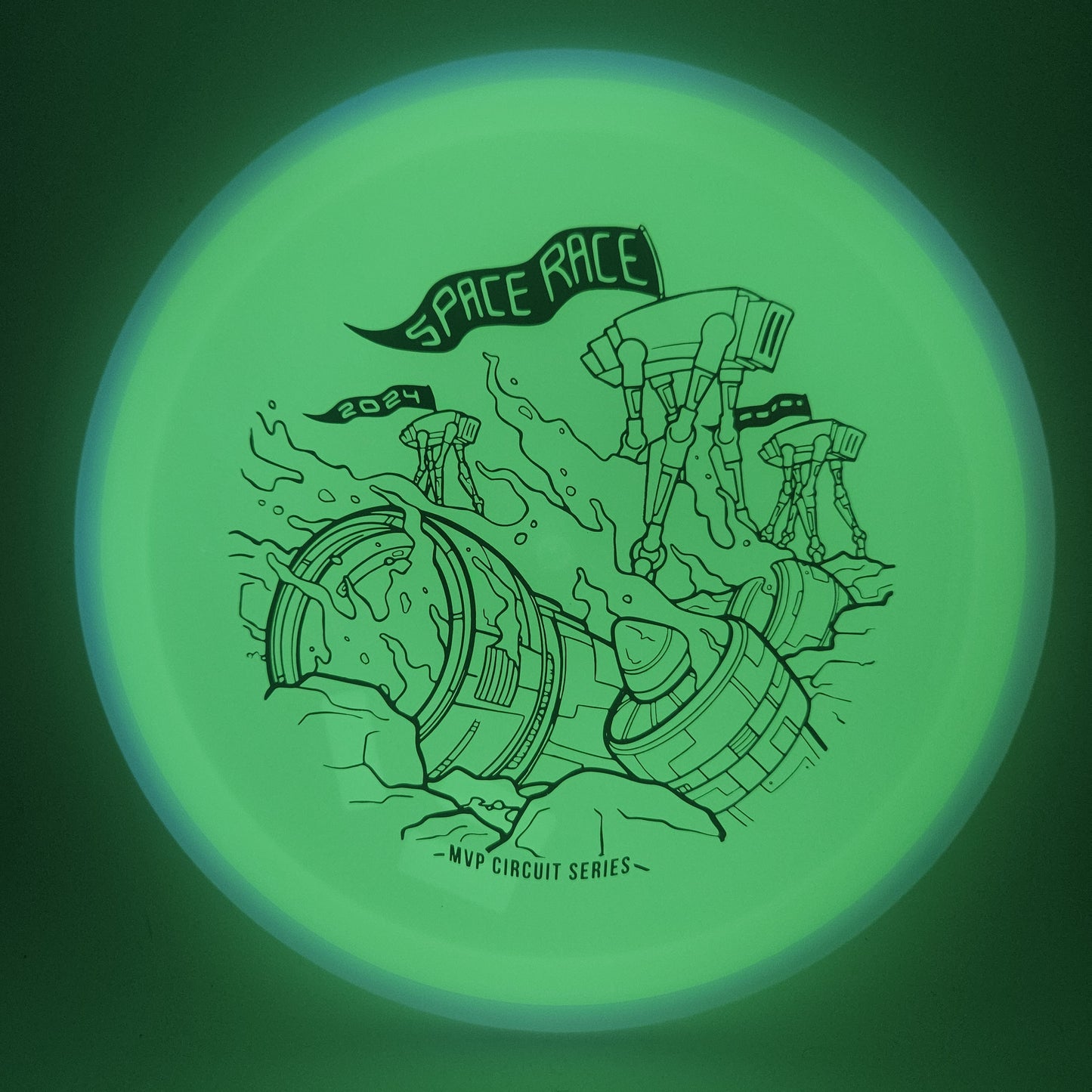 #14816 173g Green Plate / Purple Rim, Space Race 2024 CC Total Eclipse Crave