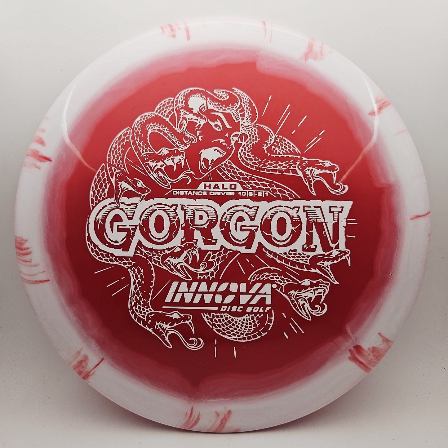 #14373 167g Red / White Halo Star Gorgon