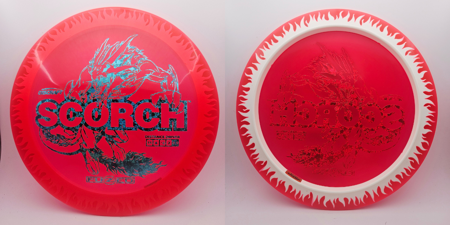 #15182 173-174g Red / White, Flames Fuzed Scorch