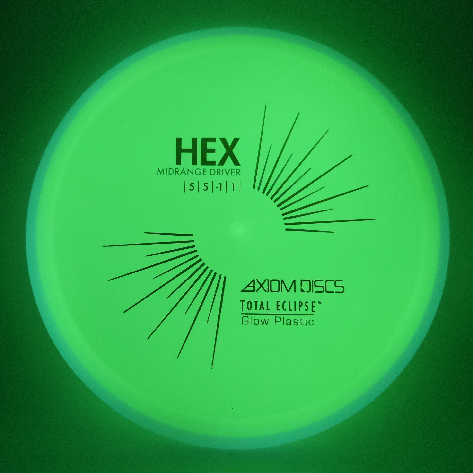 #12597 176g Green Plate / Blue Rim Total Eclipse Hex