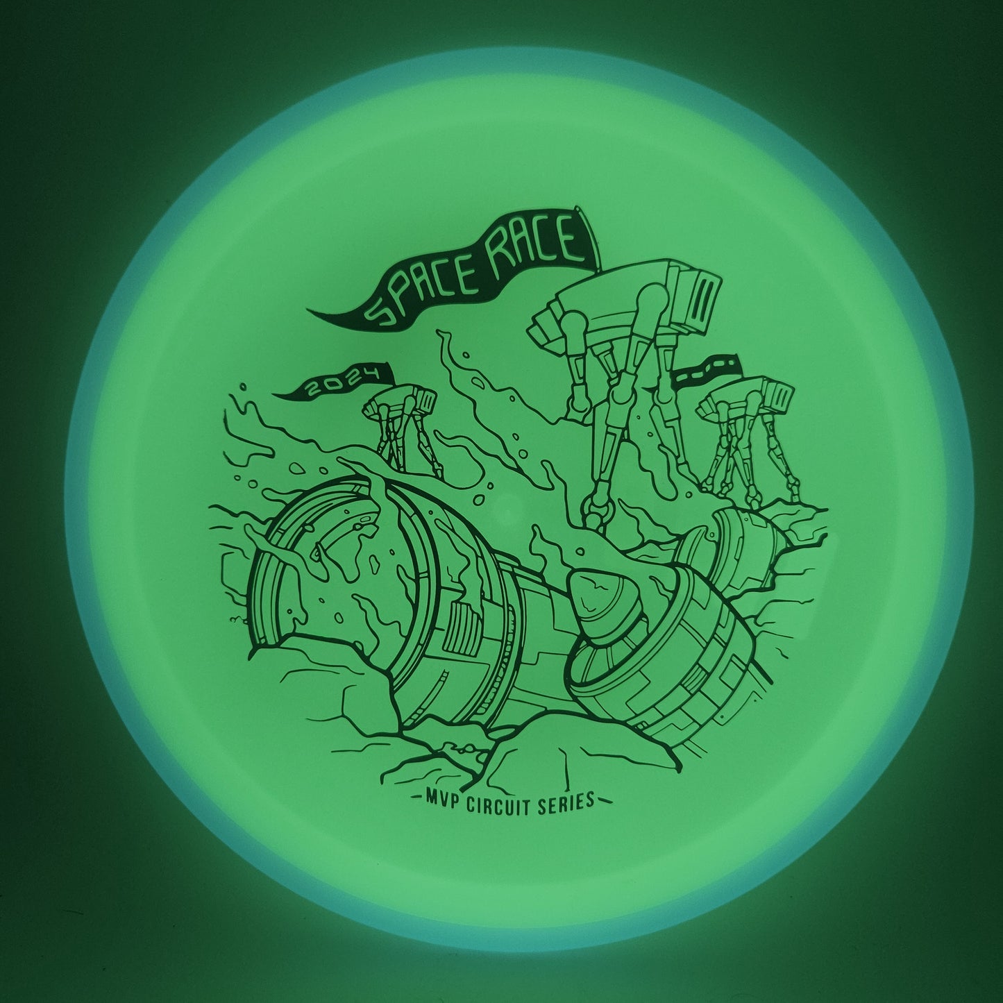 #14818 172g Green Plate / Blue Rim, Space Race 2024 Total Eclipse Crave