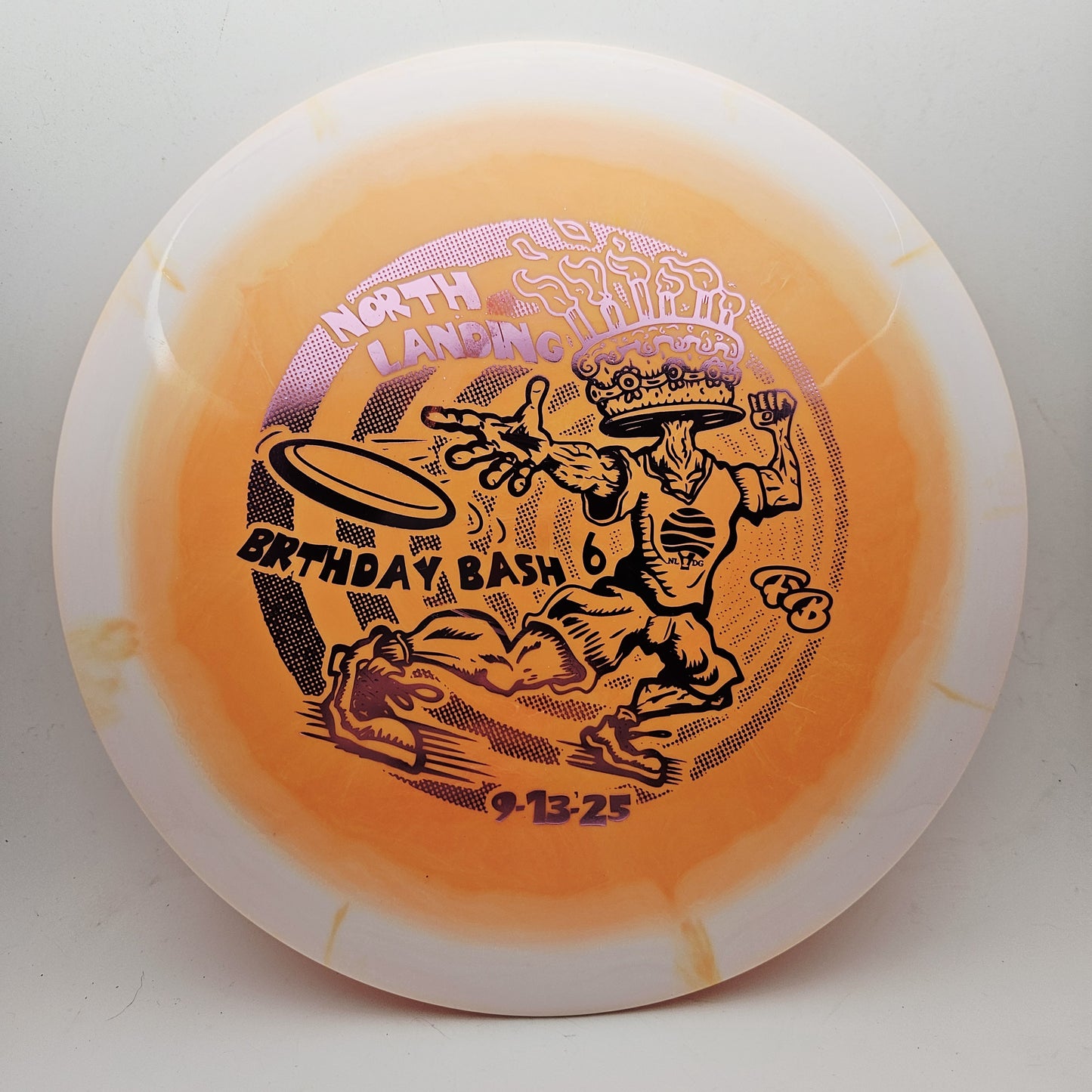 #19303 167g Orange / White Halo Star Gorgon